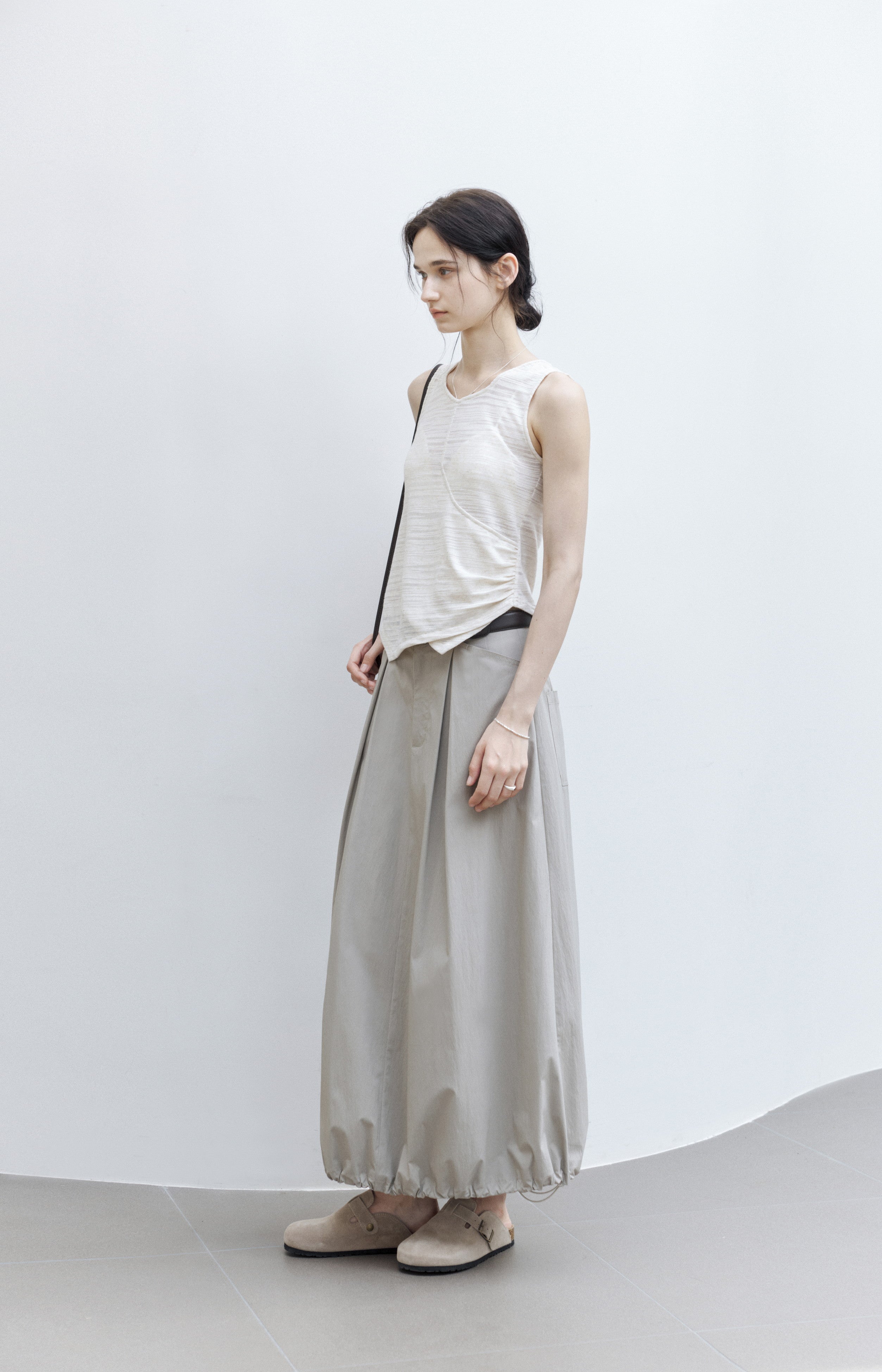 GATHERE LAYERED TANK TOP / ギャザーレイヤードタンクトップ