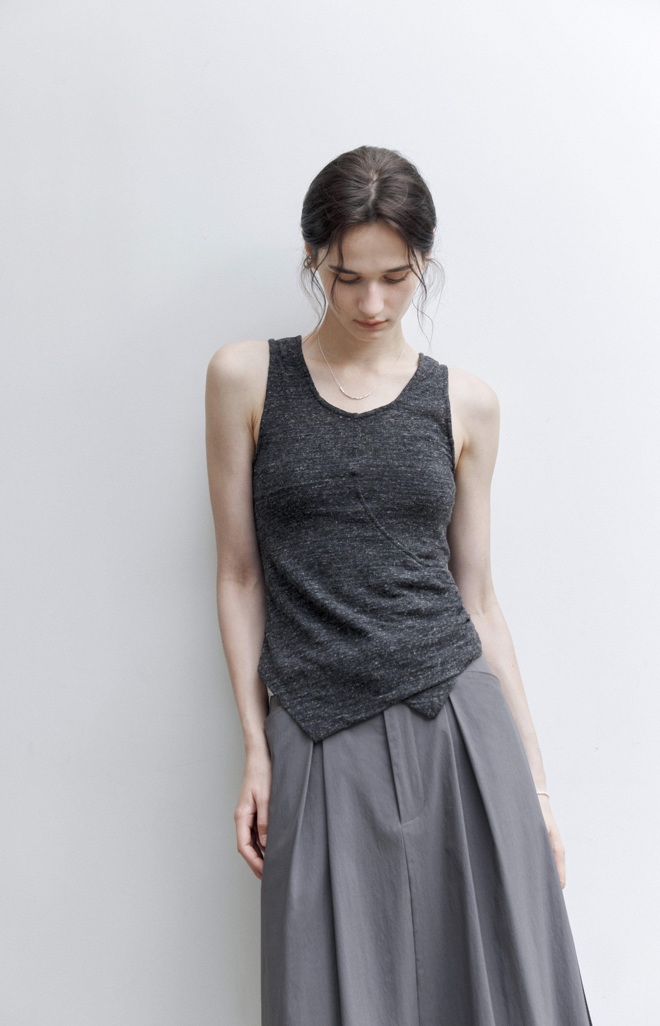 GATHERE LAYERED TANK TOP / ギャザーレイヤードタンクトップ