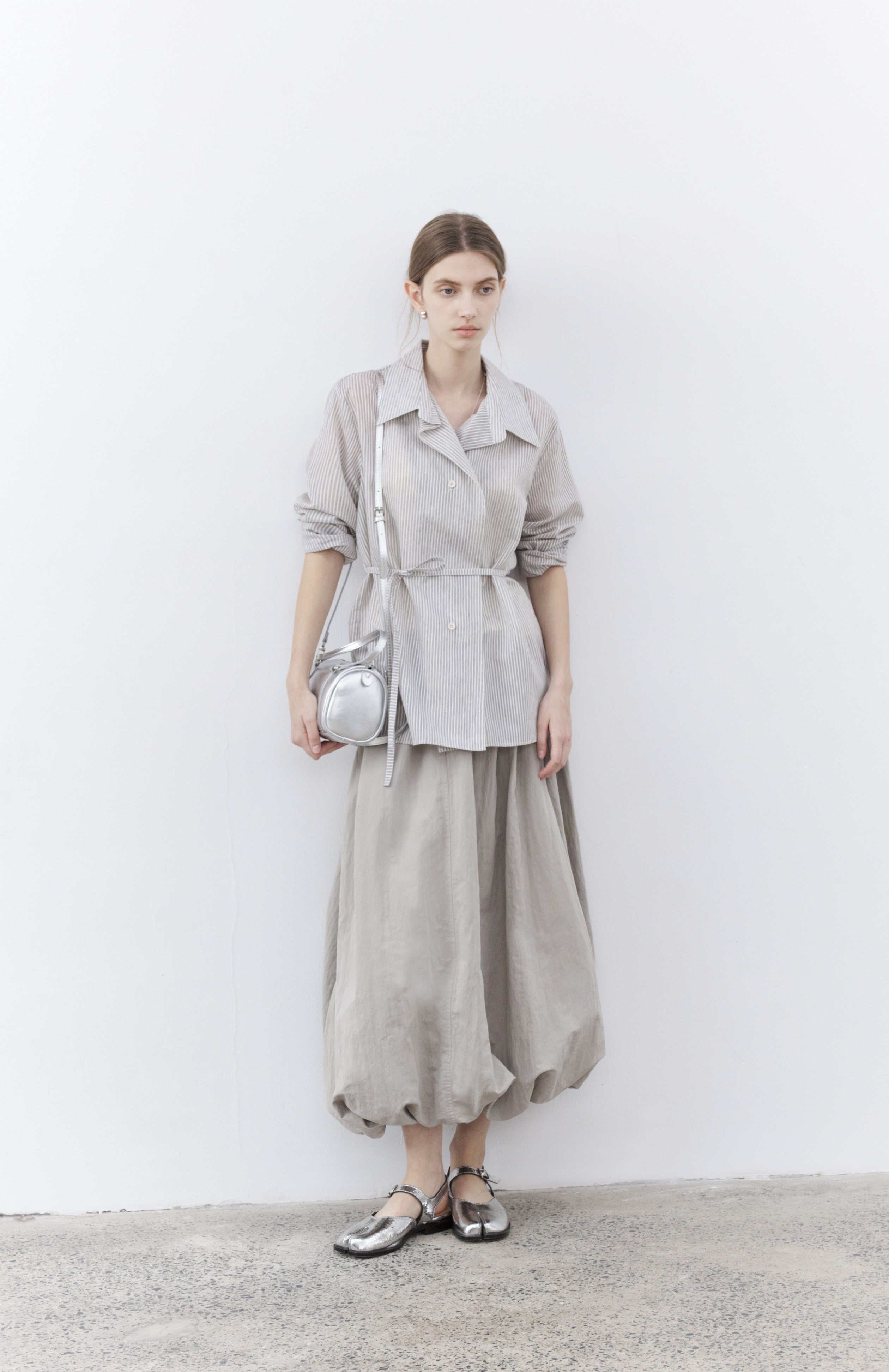 STRING MARK STRIPE SHIRT