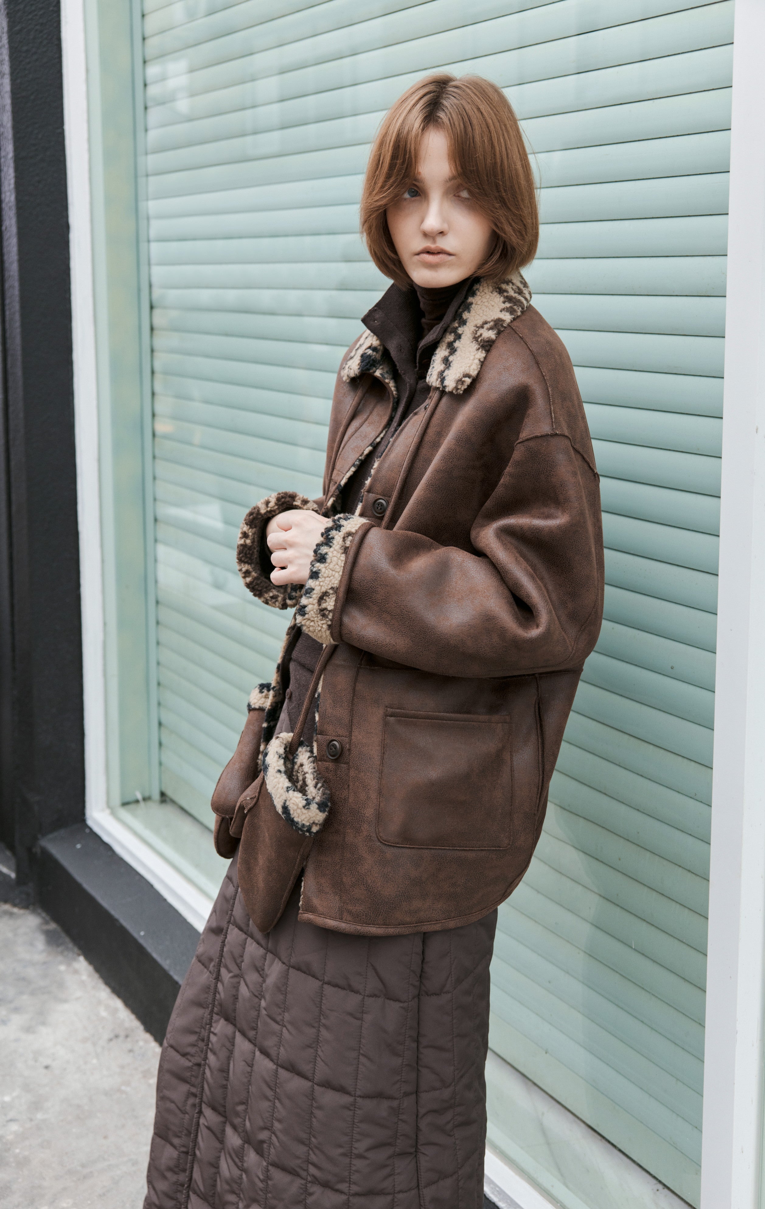 FAIR ISLE LEATHER JACKET&GLOVE / フェアアイルレザージャケット&手袋