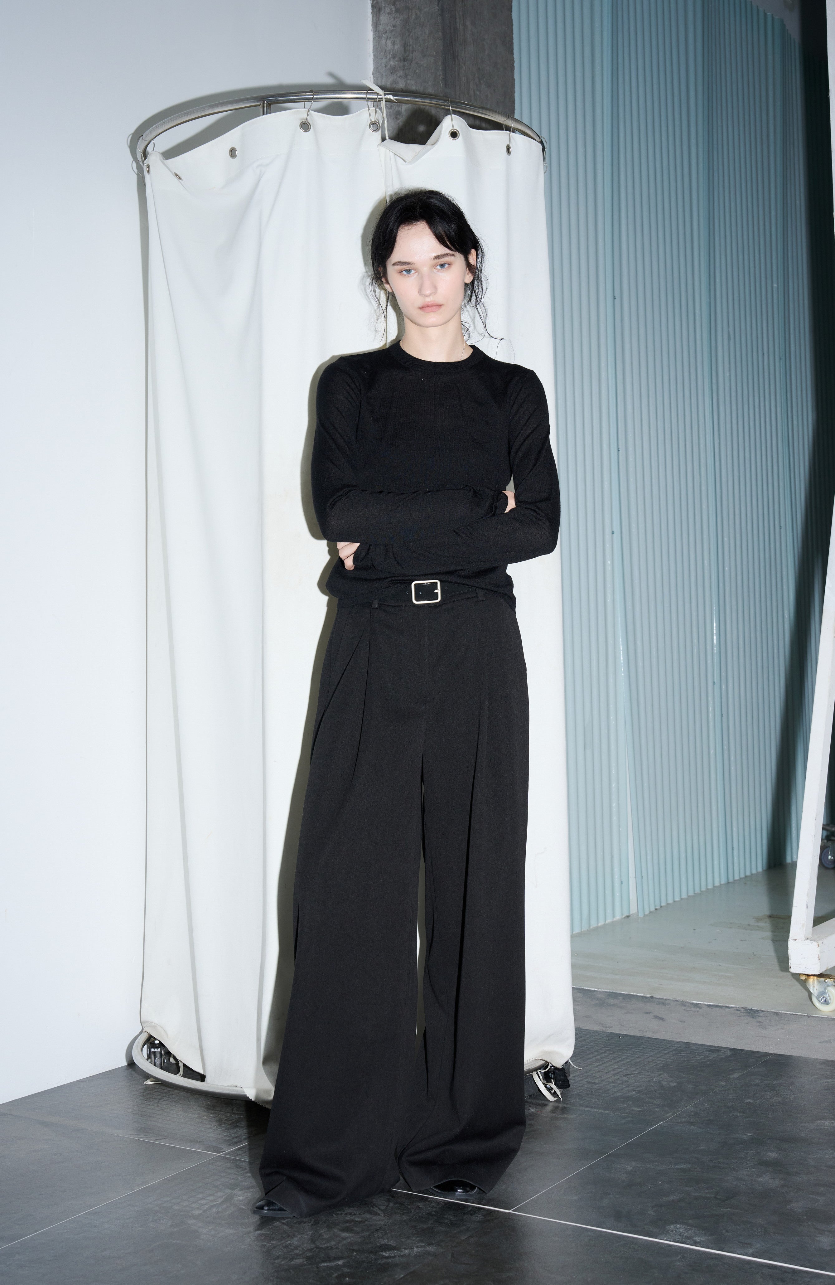 WIDE TUCK WARM SLACKS