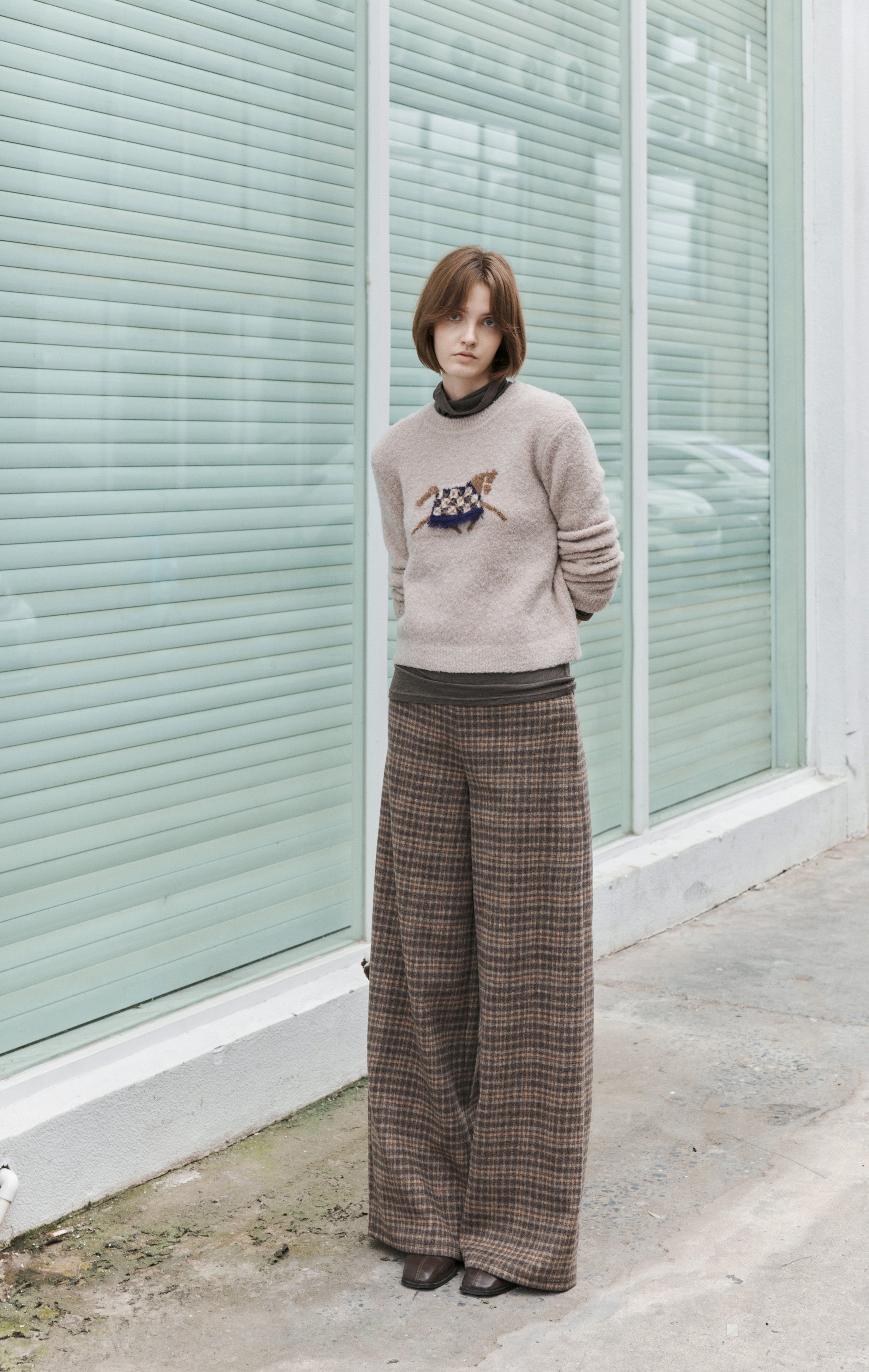 TASSEL PONY JACQUARD SWEATER / タッセルポニージャガードセーター