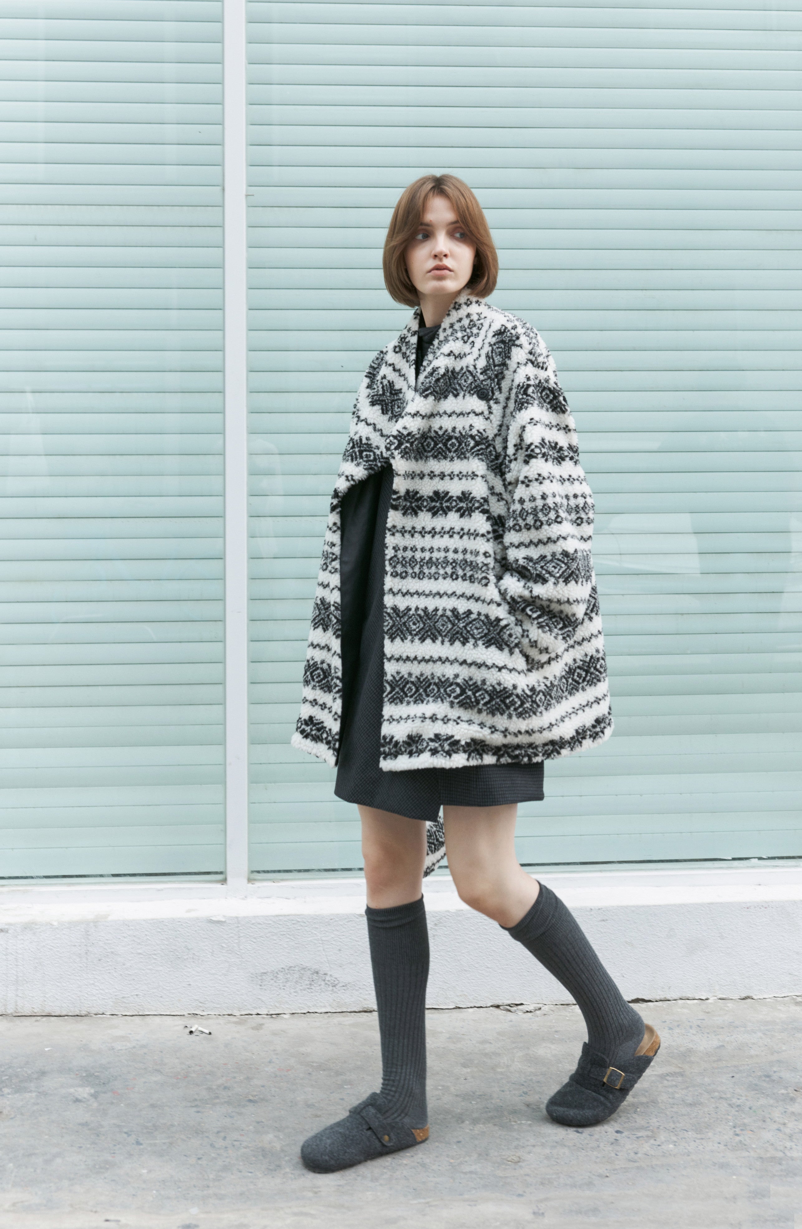 FAIR ISLE BOA BLOUSON / フェアアイル柄ボアブルゾン