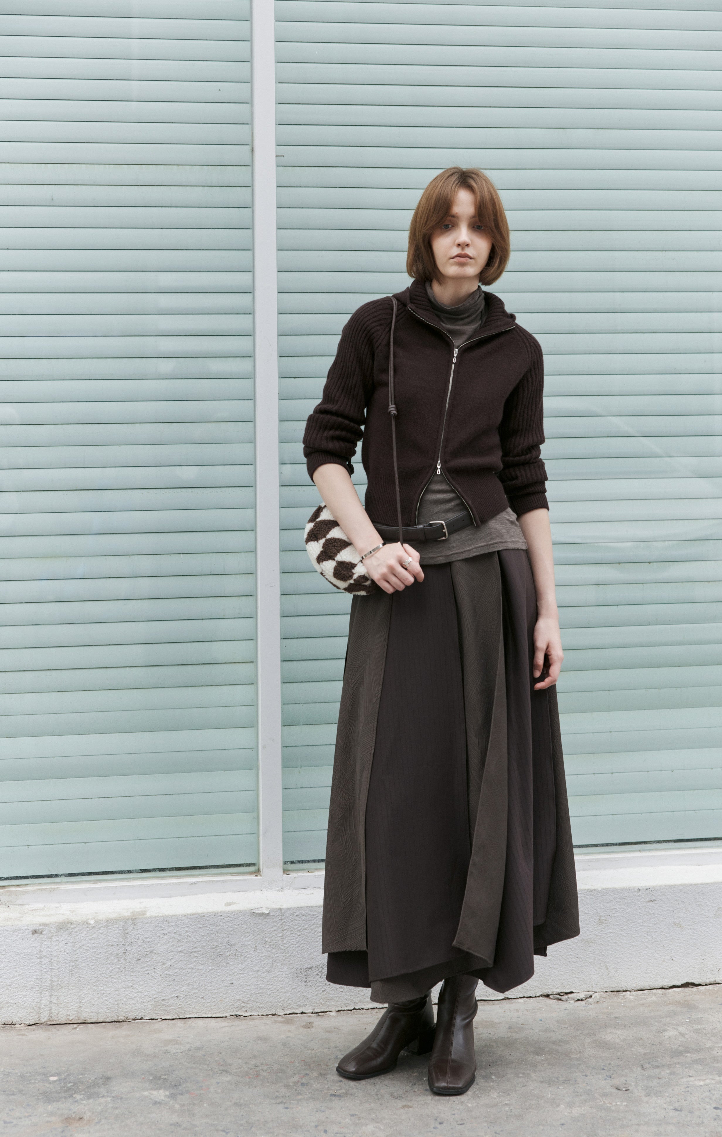 OVERLAP FLOW FLARE SKIRT