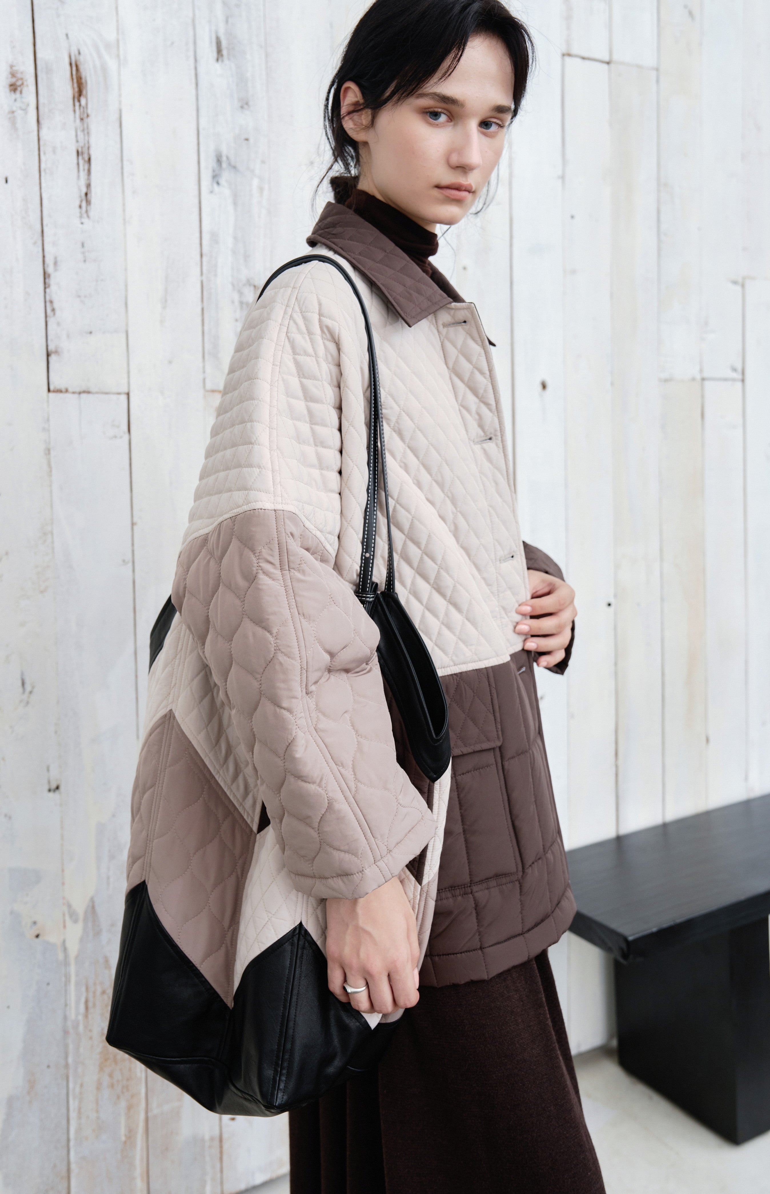 PATCHWORK COLOR QUILTED BAG