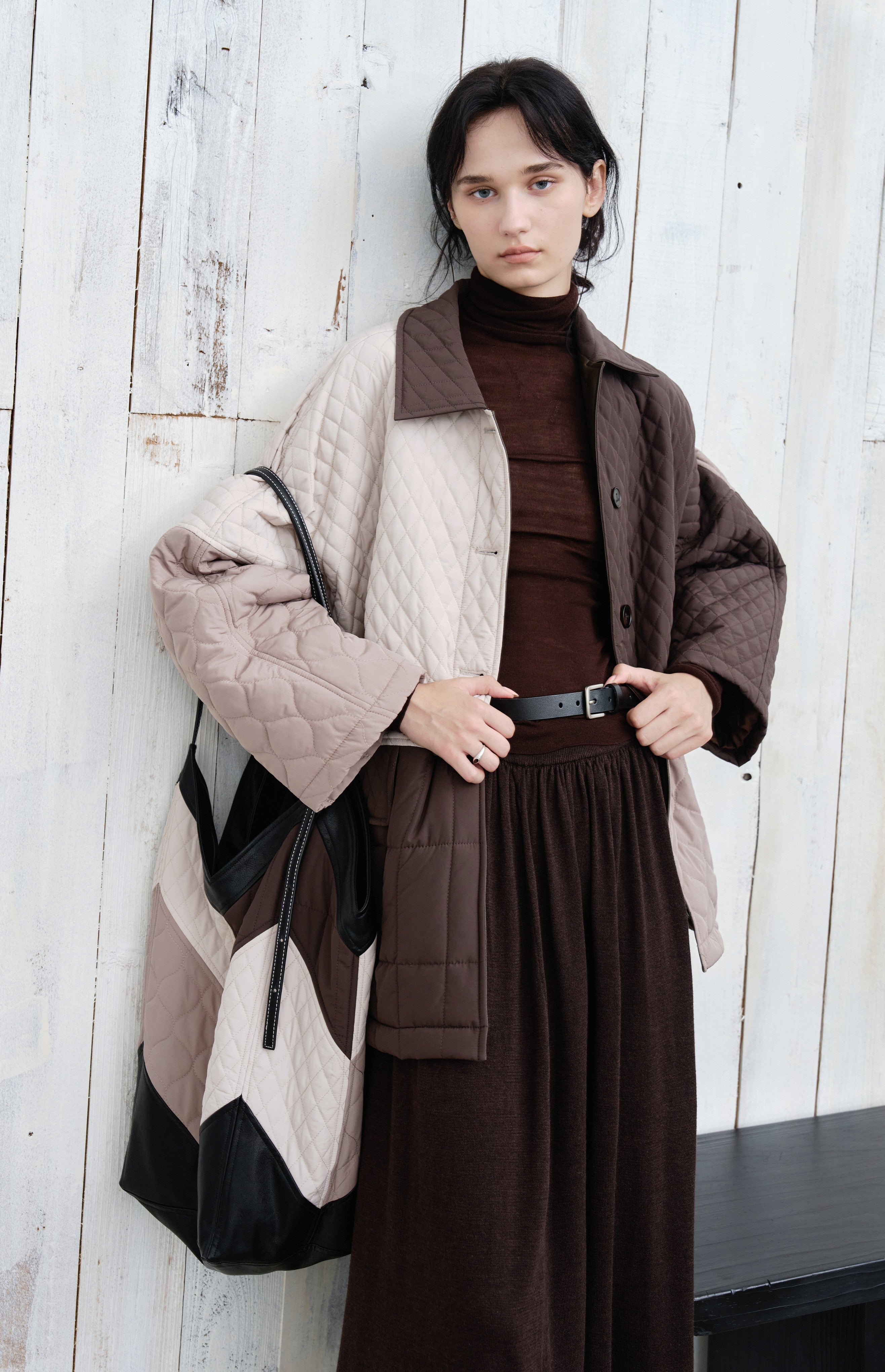 PATCHWORK COLOR QUILTED JACKET