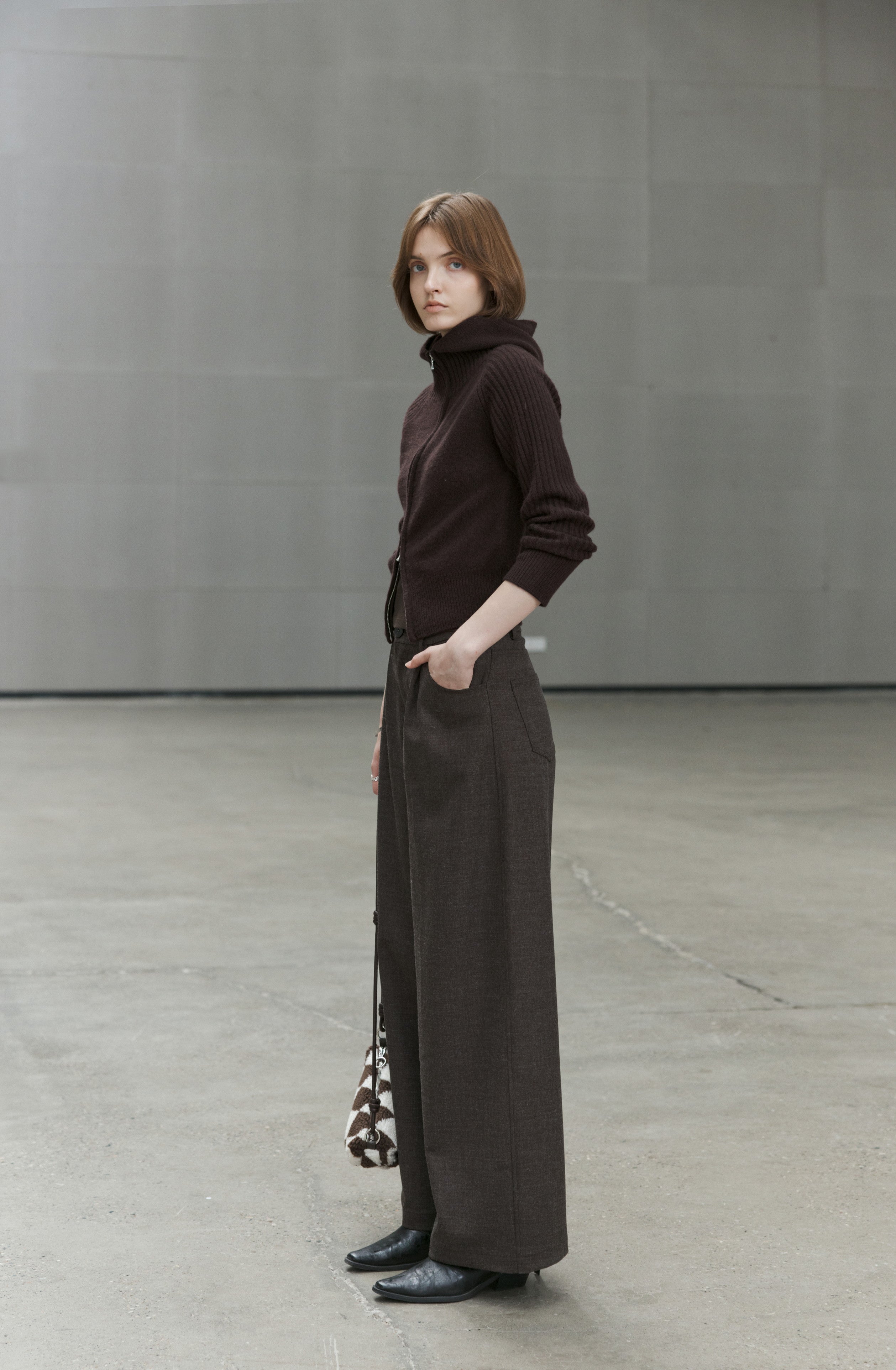 ZIP FIT WOOL CARDIGAN / ジップフィットウールカーディガン