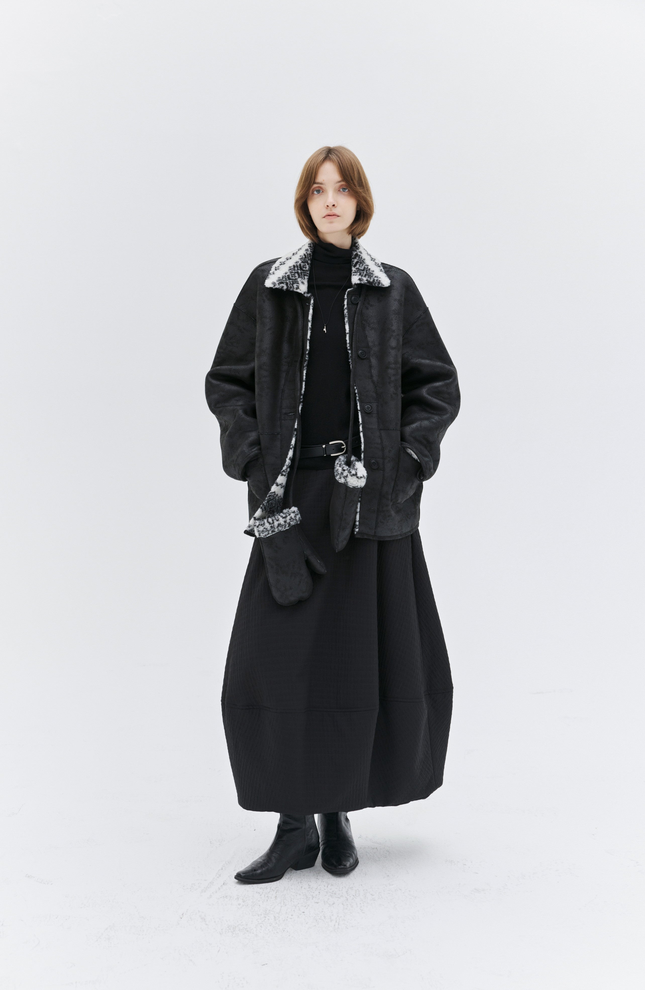 FAIR ISLE LEATHER JACKET&GLOVE / フェアアイルレザージャケット&手袋