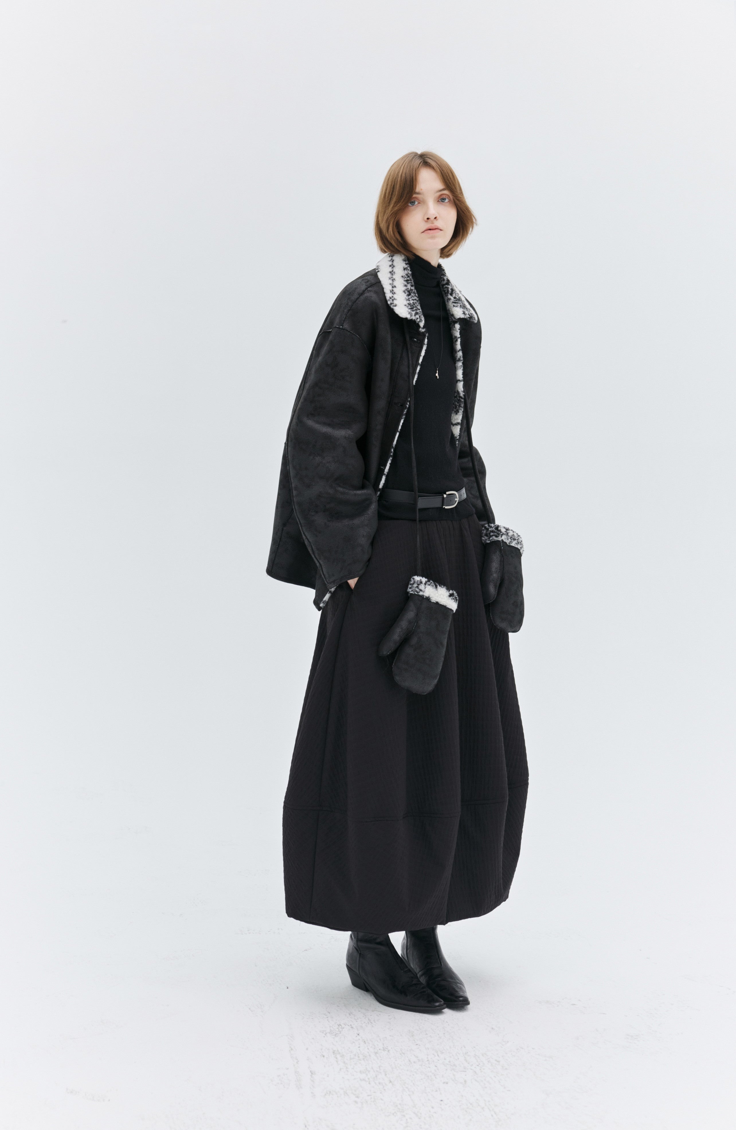 FAIR ISLE LEATHER JACKET&GLOVE / フェアアイルレザージャケット&手袋