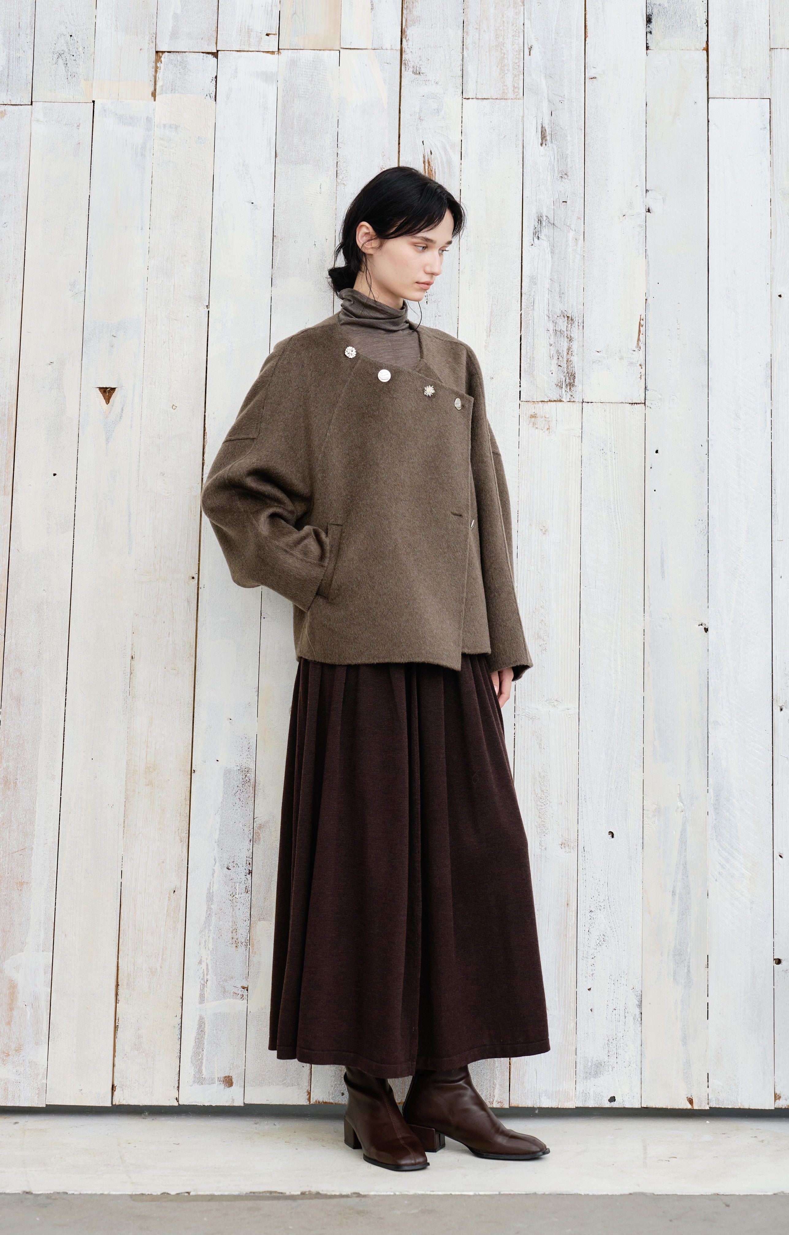 ASSORTED BUTTON WOOL COAT