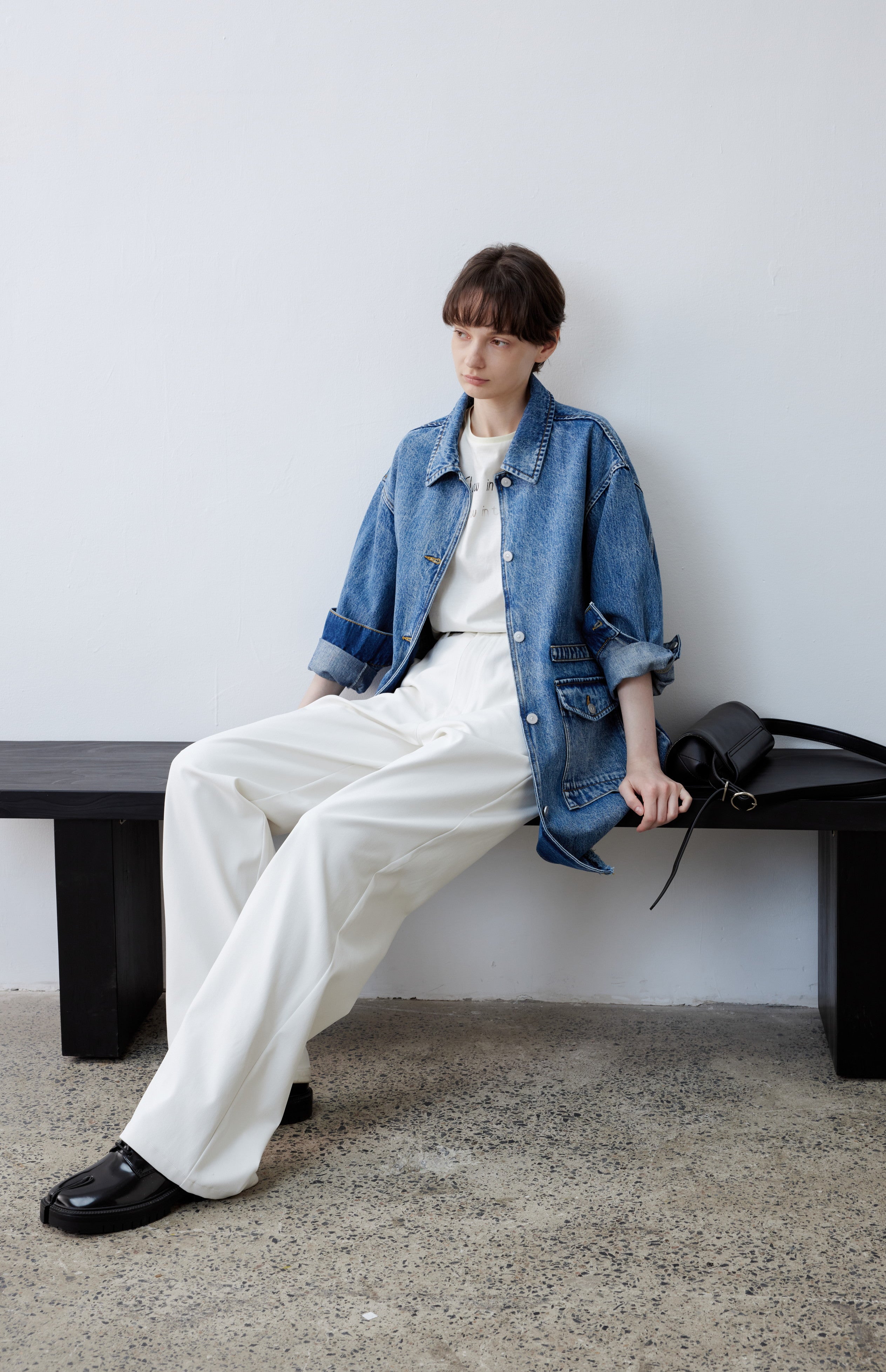 WHITE LOOSE SOFT PANTS