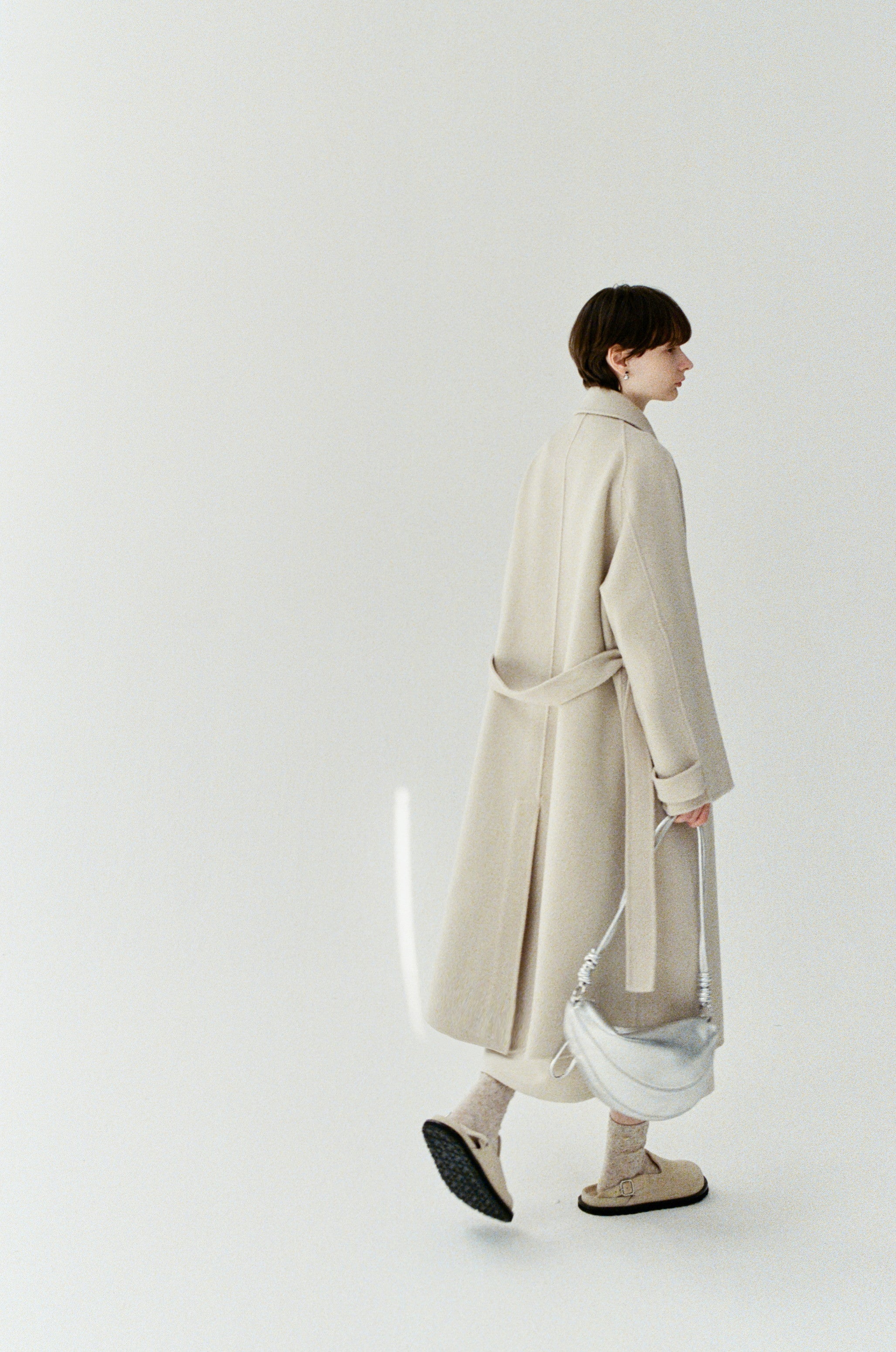 NATURAL DUSTY WOOL COAT