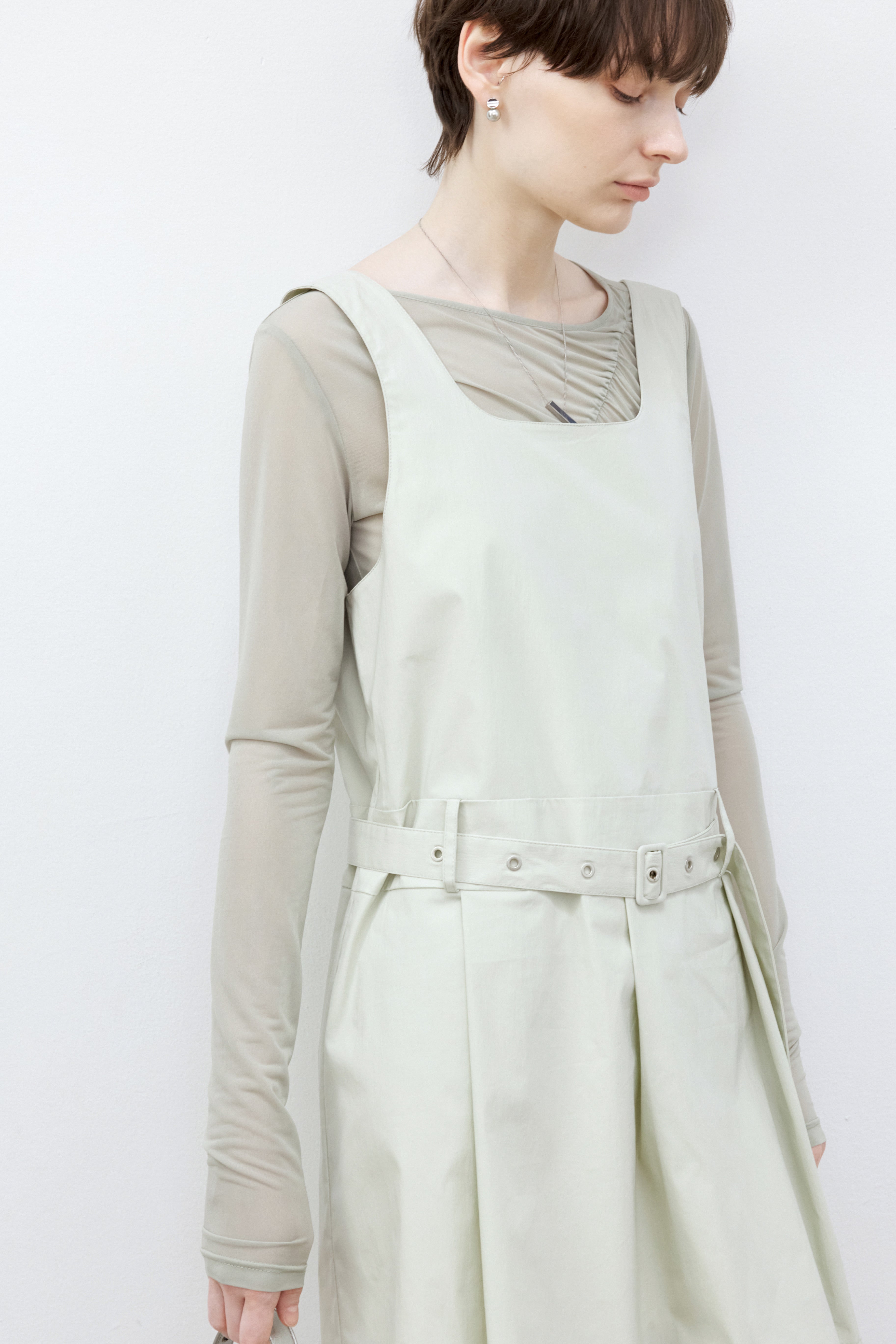 SHIRRING SHEER TULLE TOP / シャーリングシアーチュールトップ