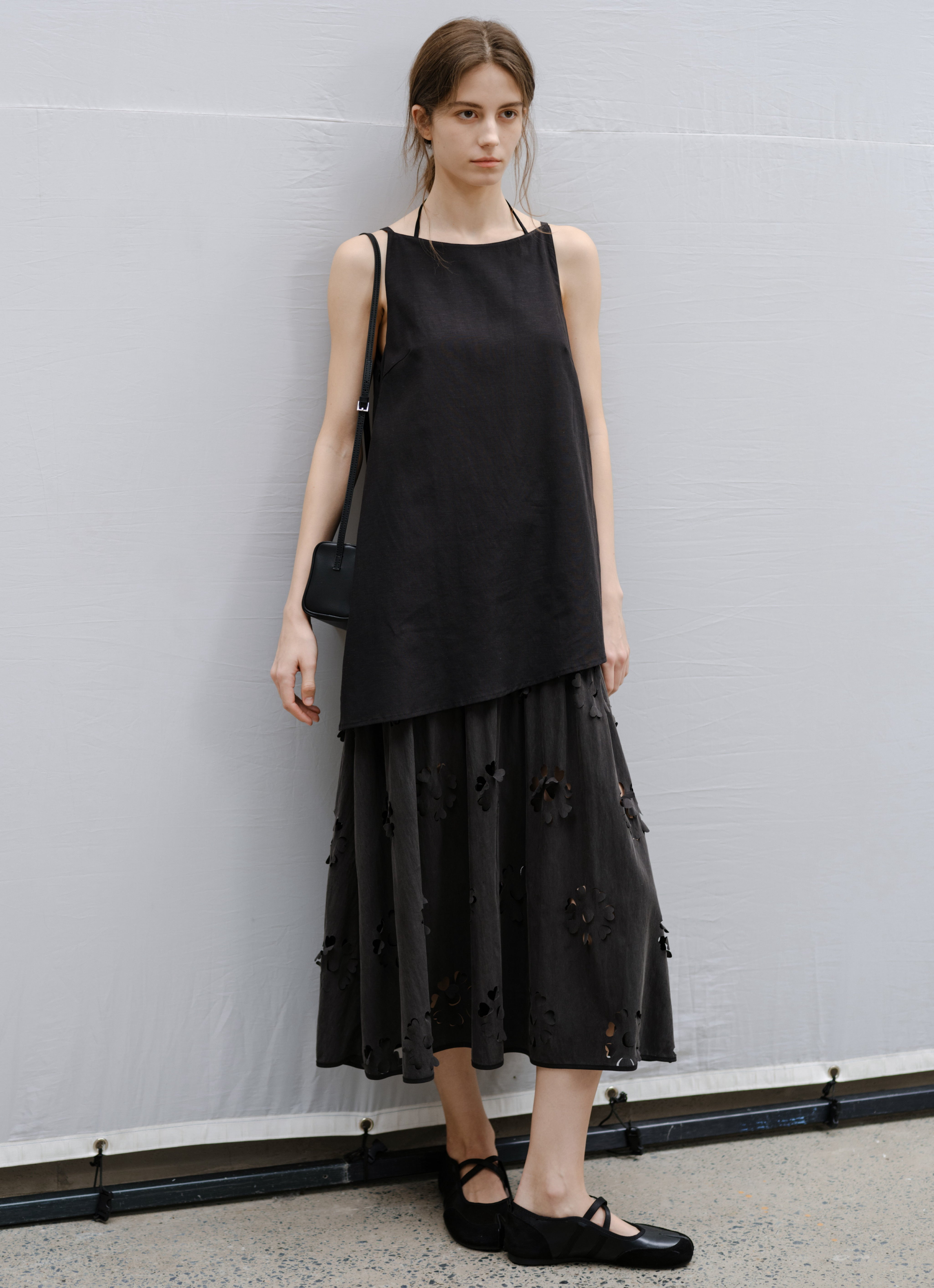 FLOWER CUT DOCKING DRESS / フラワーカットドッキングワンピース