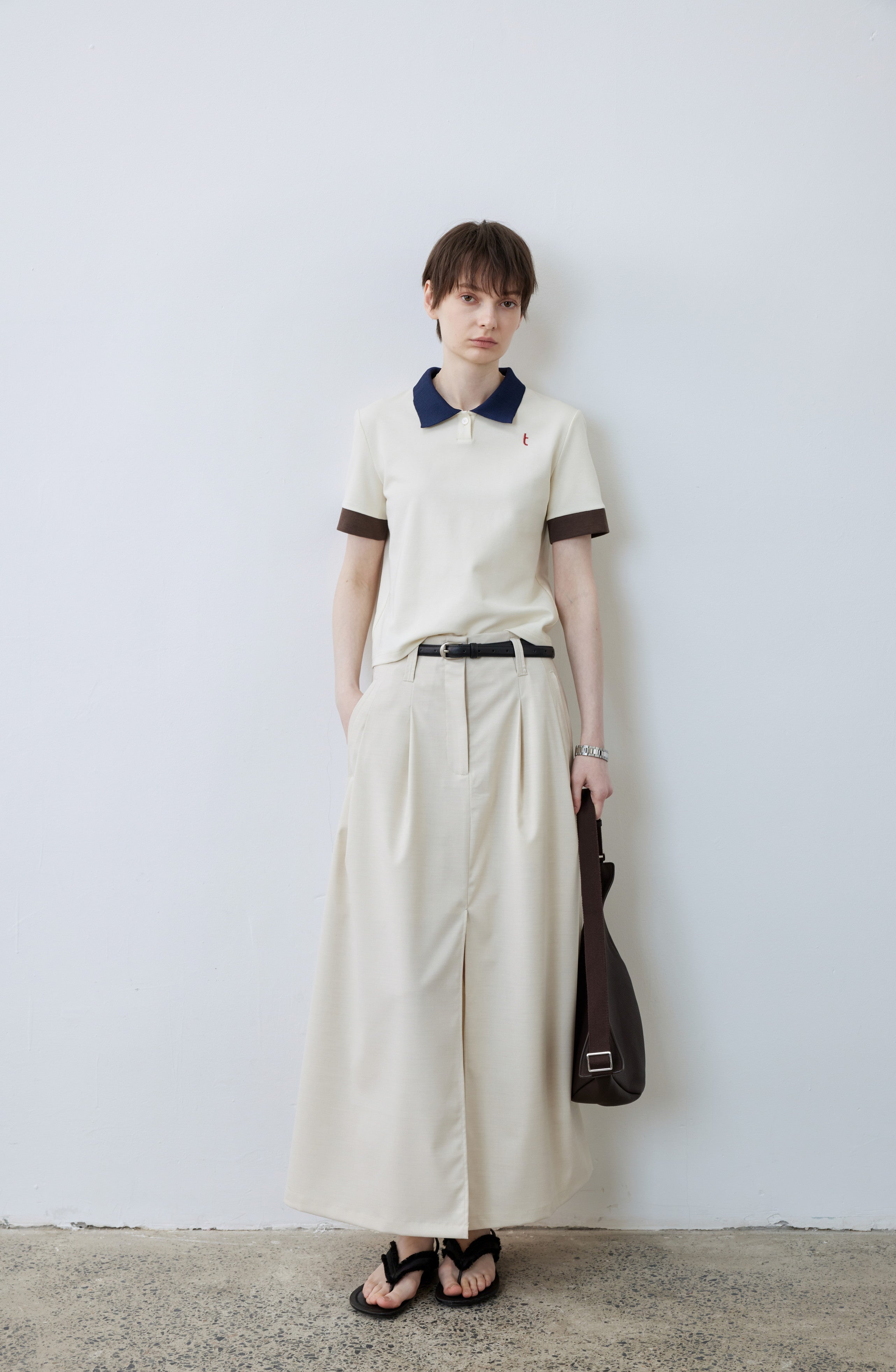 SLIT LINE SUIT SKIRT / スリットラインスーツスカート