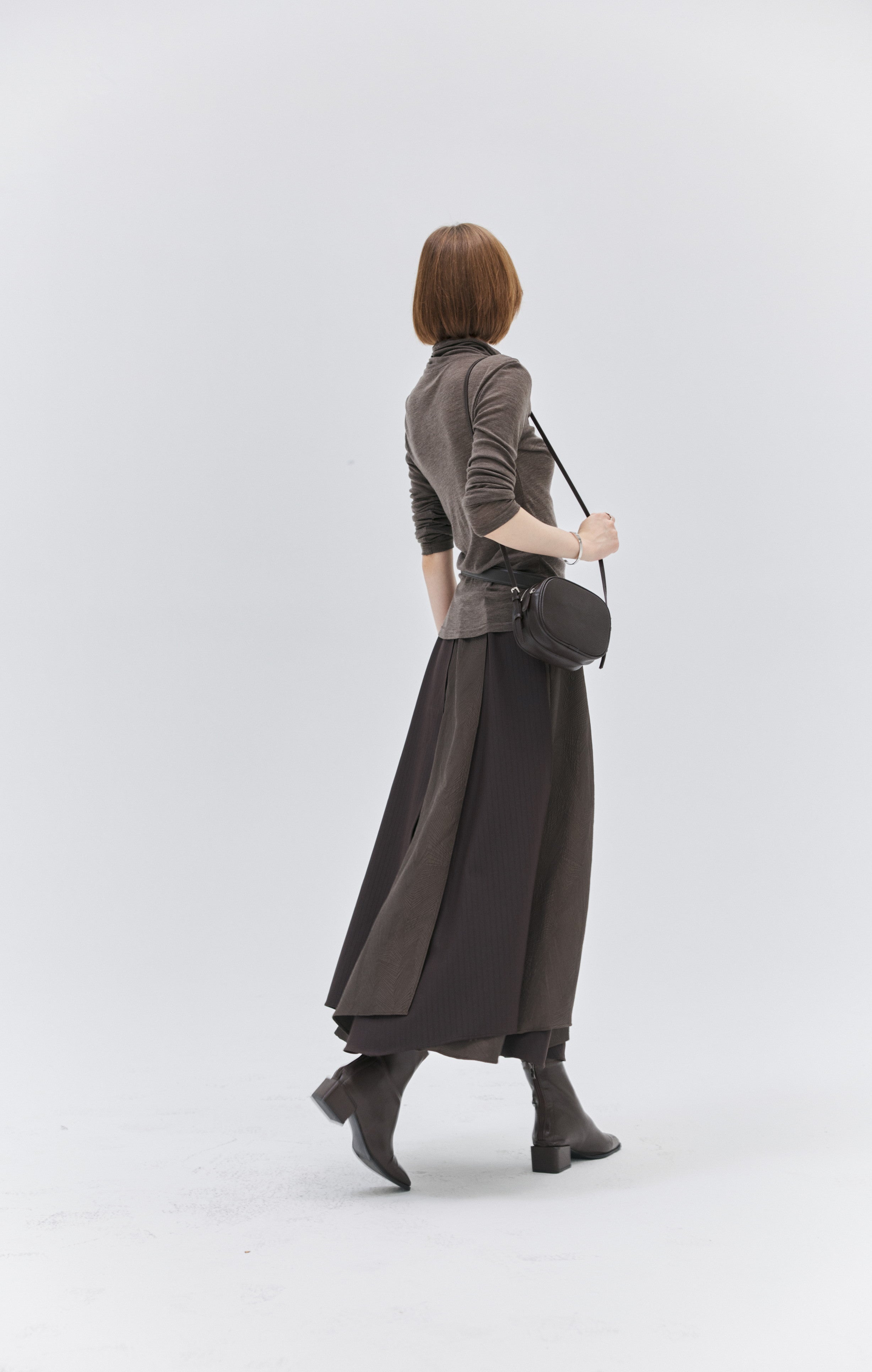 OVERLAP FLOW FLARE SKIRT