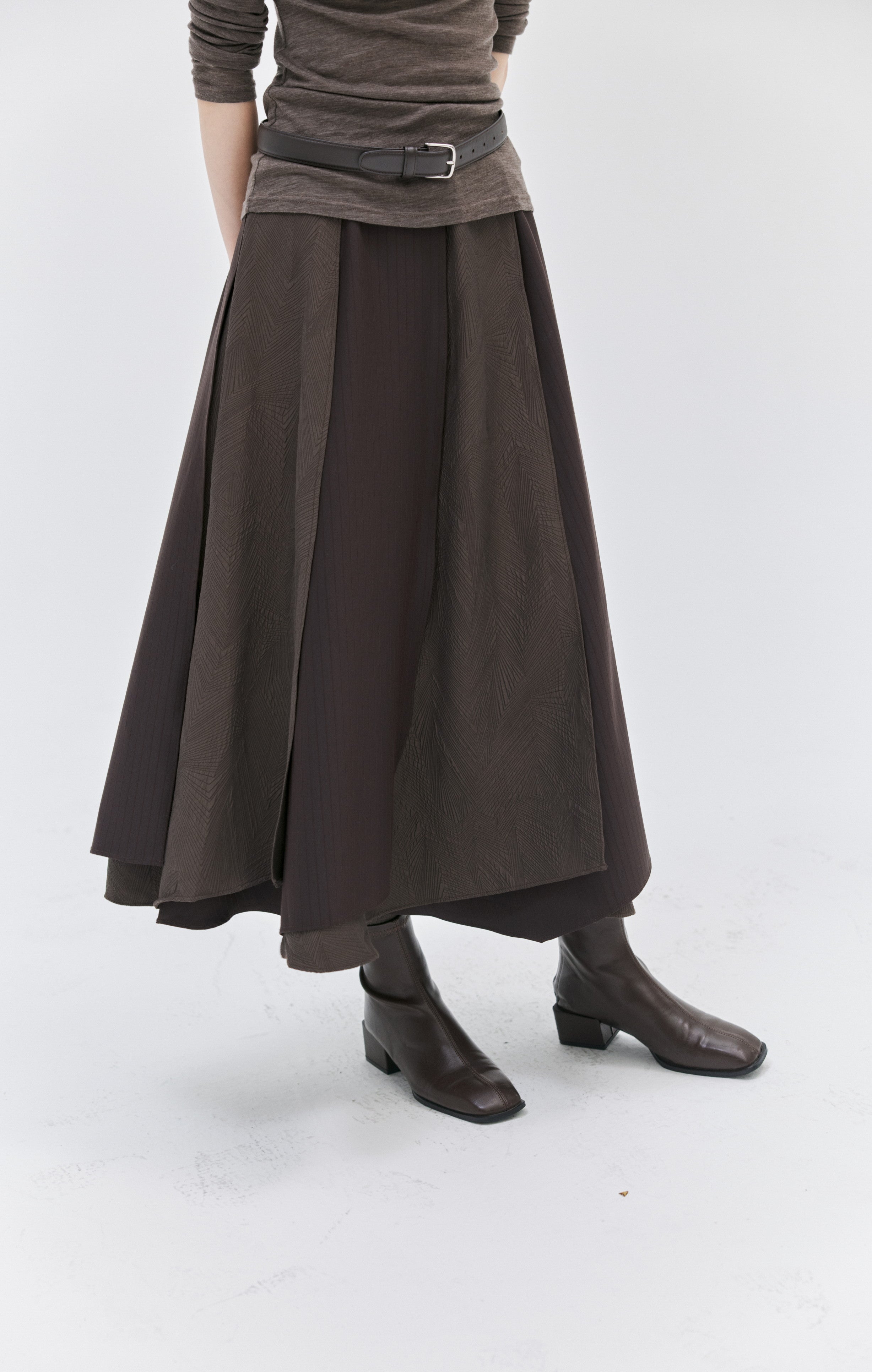 OVERLAP FLOW FLARE SKIRT