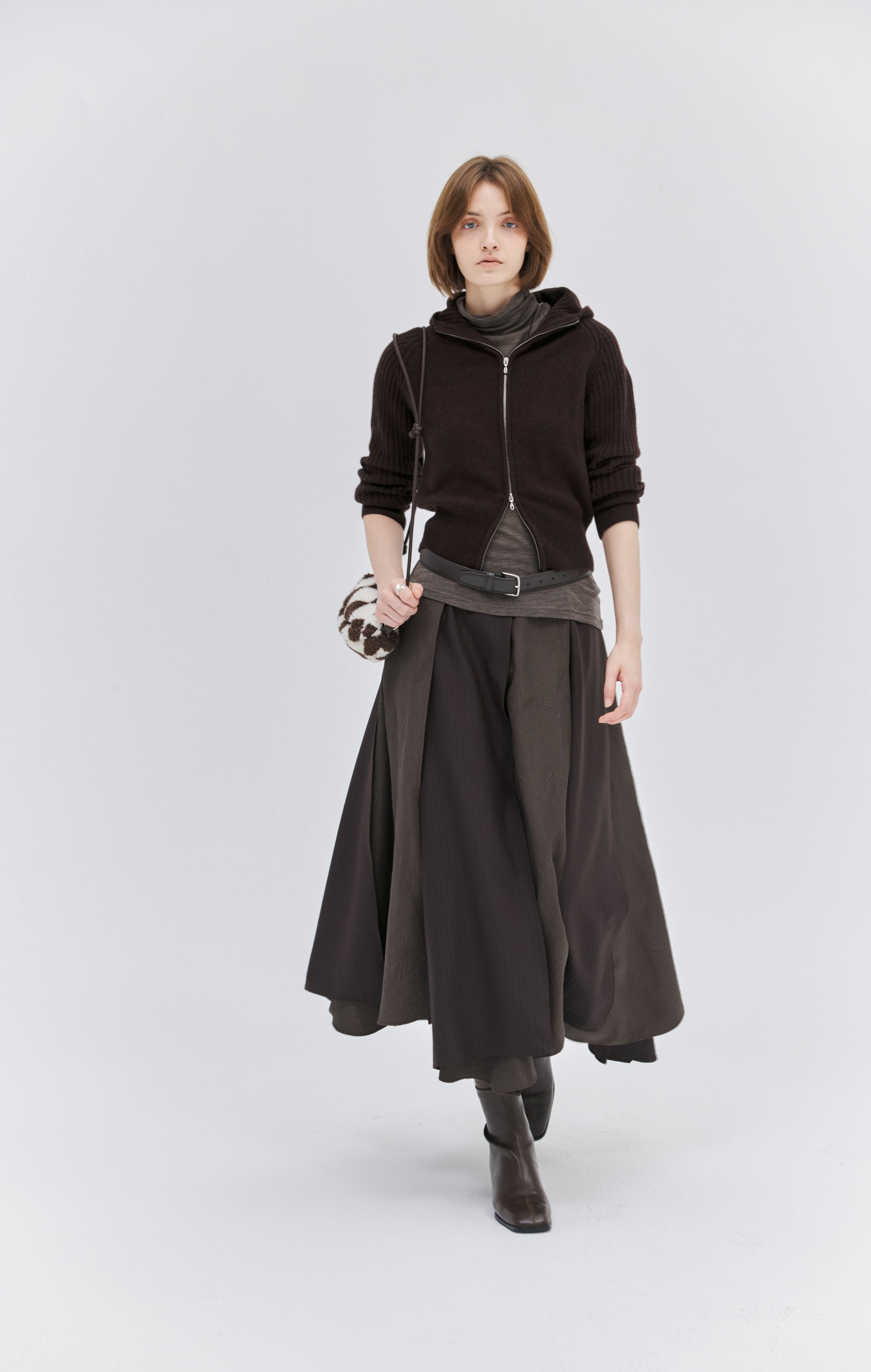 OVERLAP FLOW FLARE SKIRT