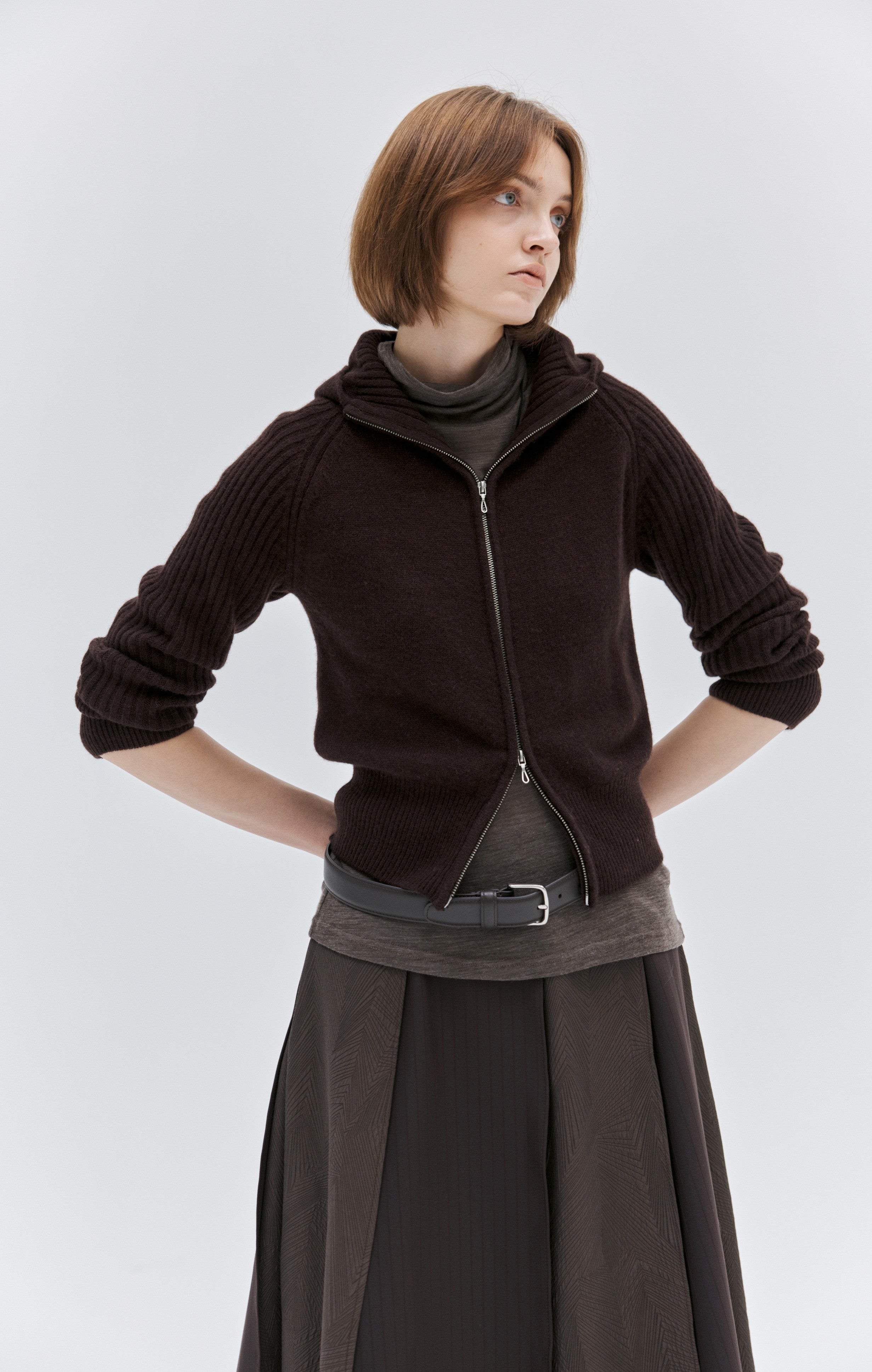 ZIP FIT WOOL CARDIGAN / ジップフィットウールカーディガン