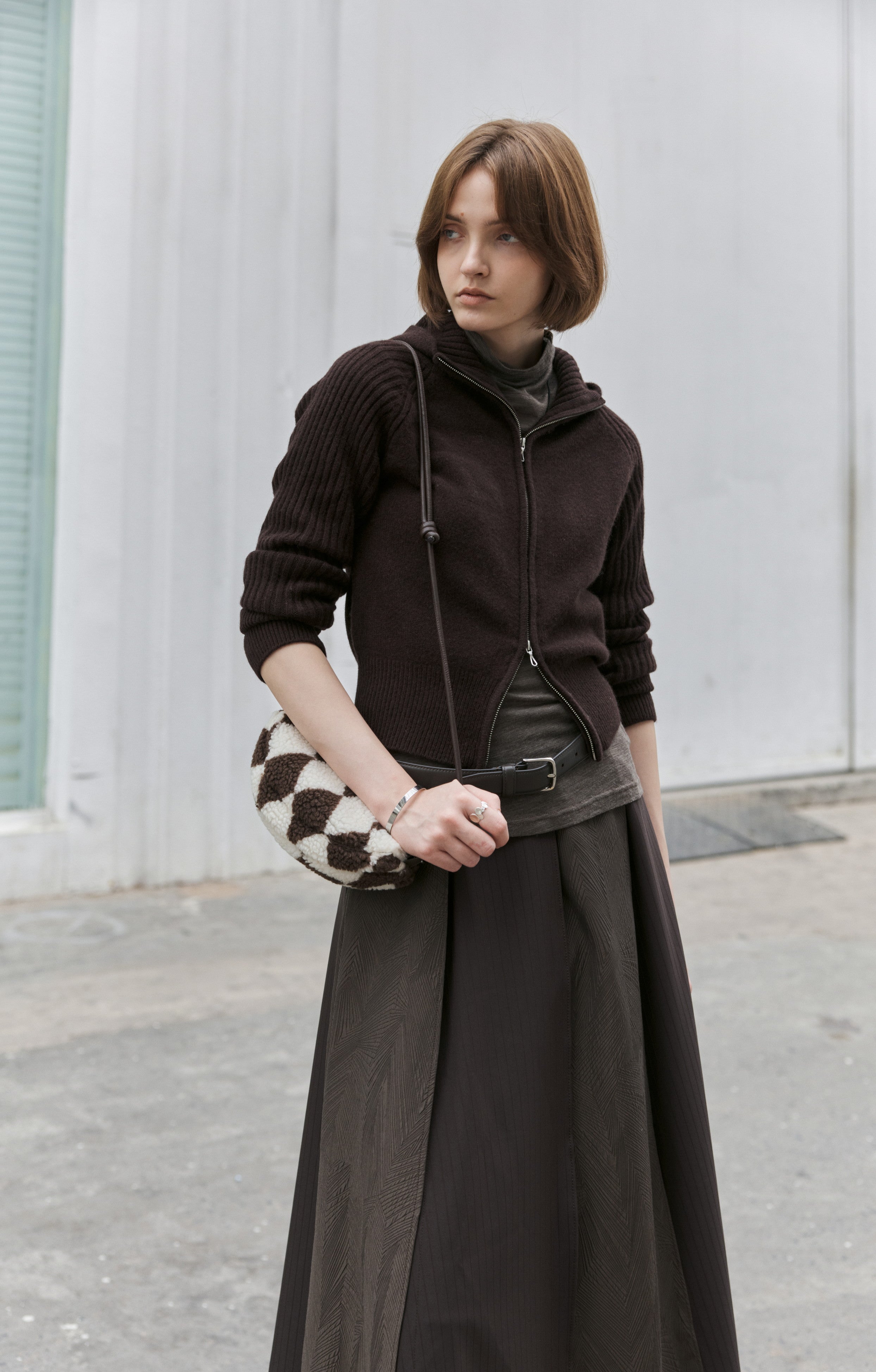 ZIP FIT WOOL CARDIGAN / ジップフィットウールカーディガン