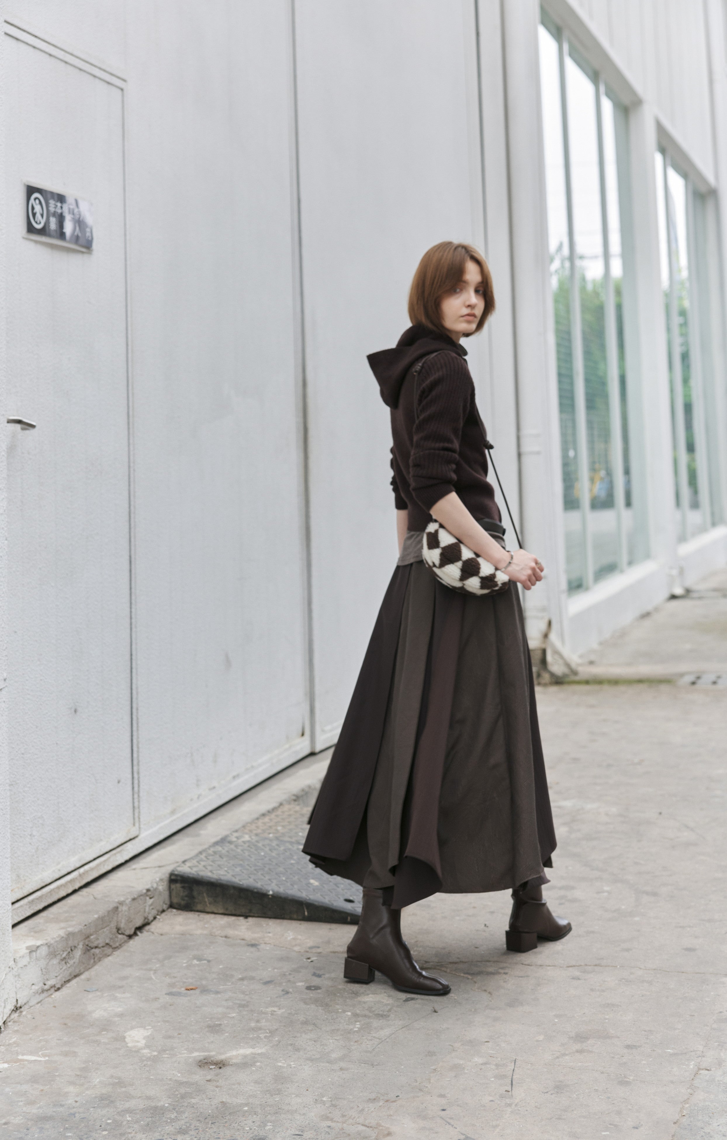 OVERLAP FLOW FLARE SKIRT