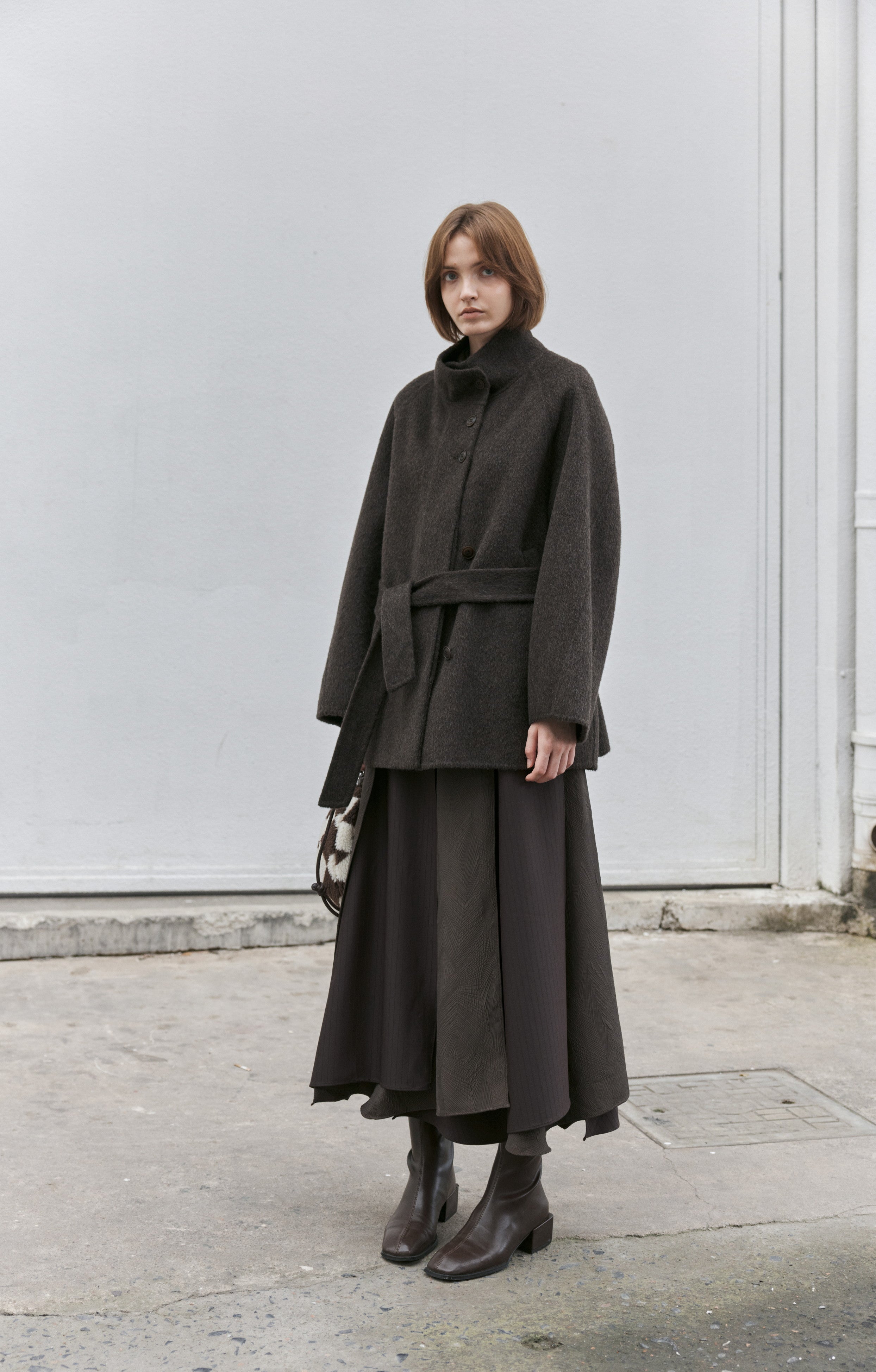 OVERLAP FLOW FLARE SKIRT