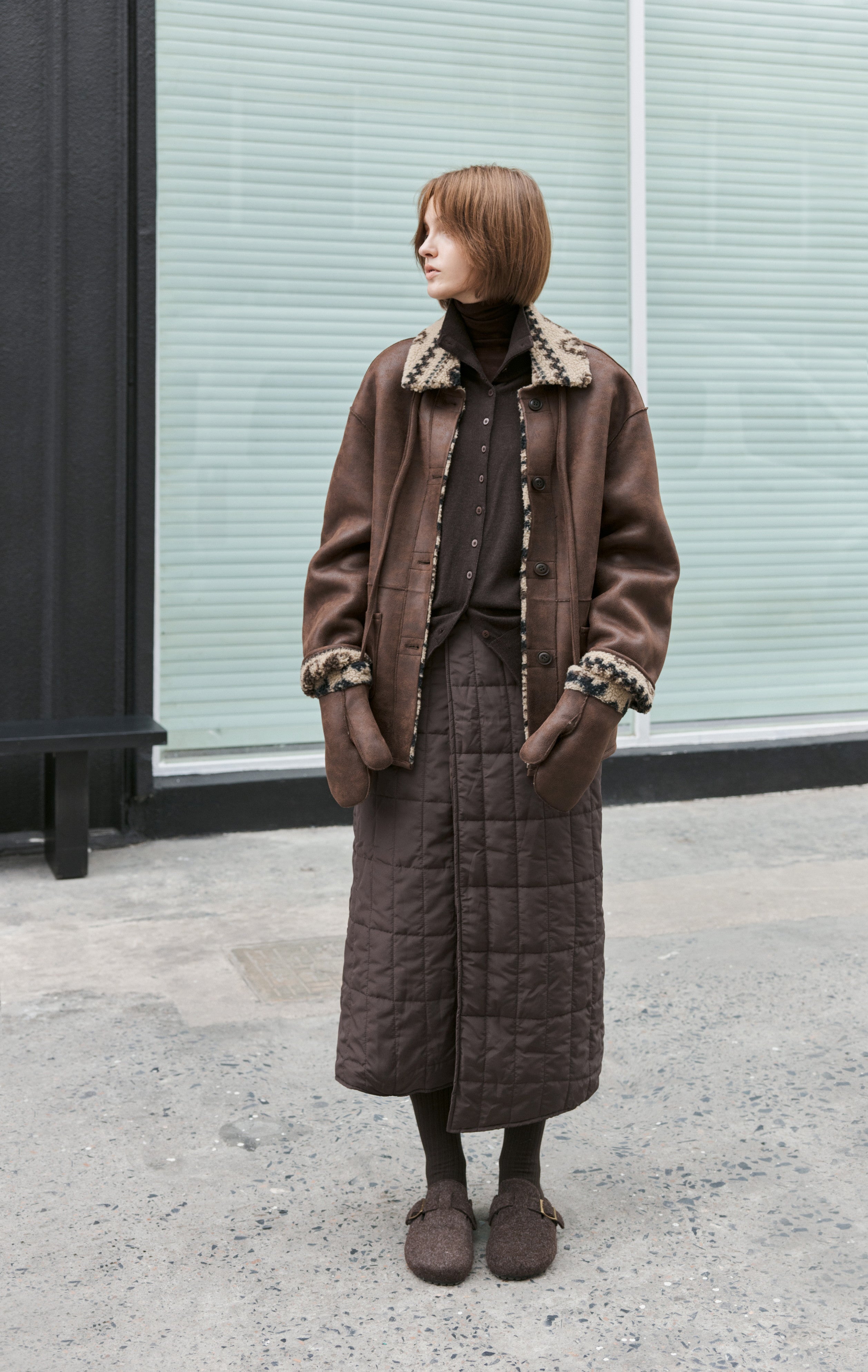 OVERLAP QUILTED SKIRT / オーバーラップキルティングスカート