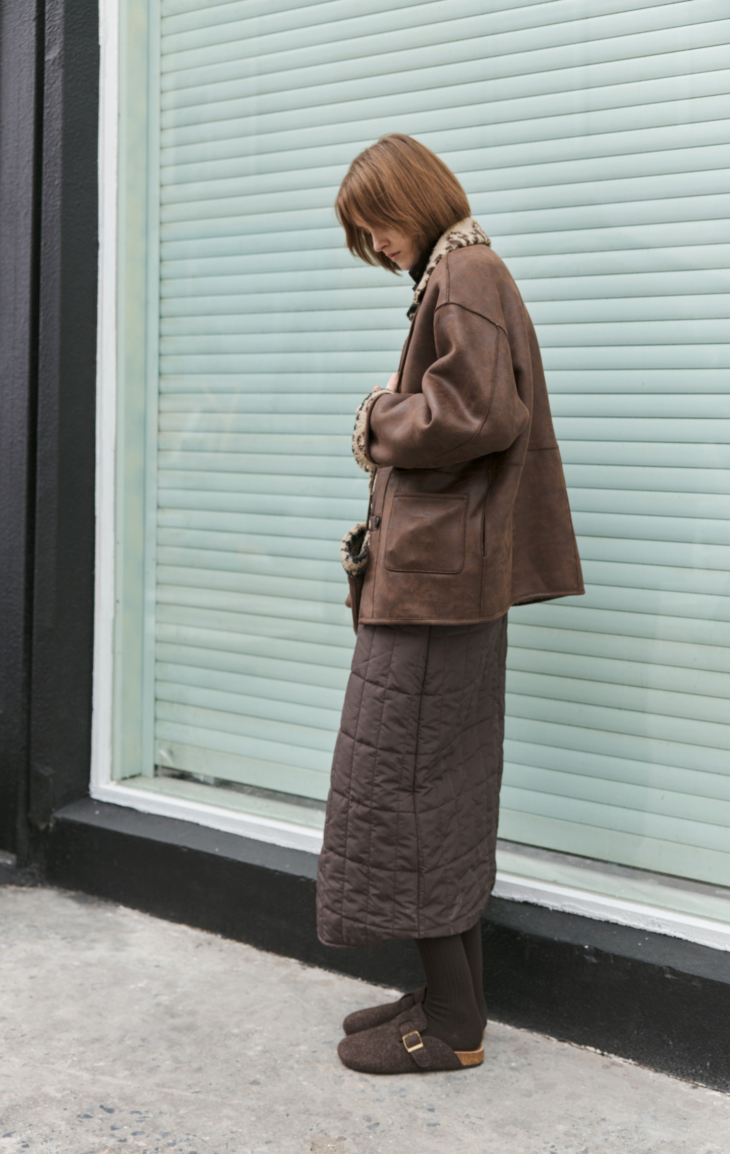 OVERLAP QUILTED SKIRT / オーバーラップキルティングスカート