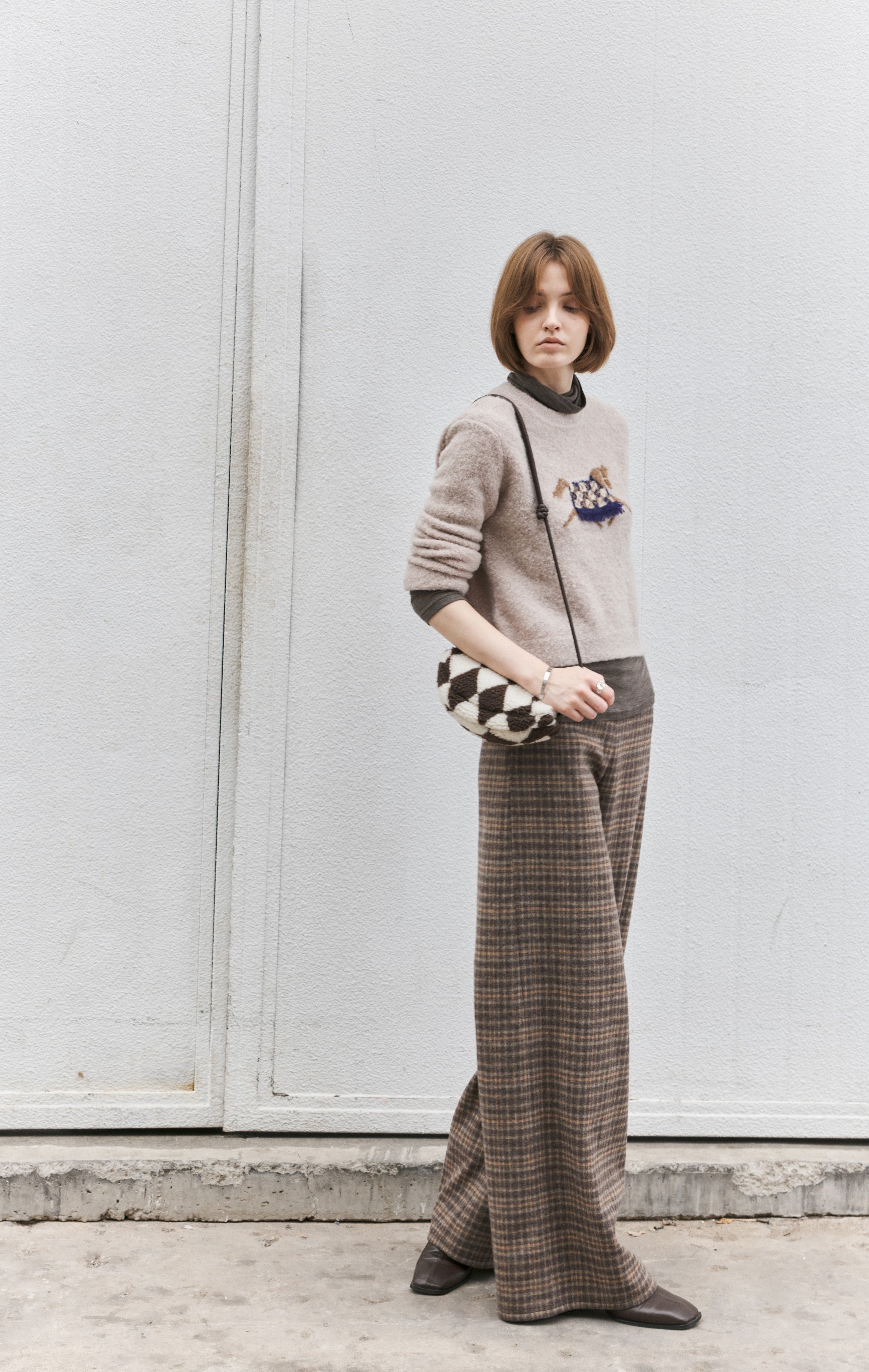 TASSEL PONY JACQUARD SWEATER / タッセルポニージャガードセーター