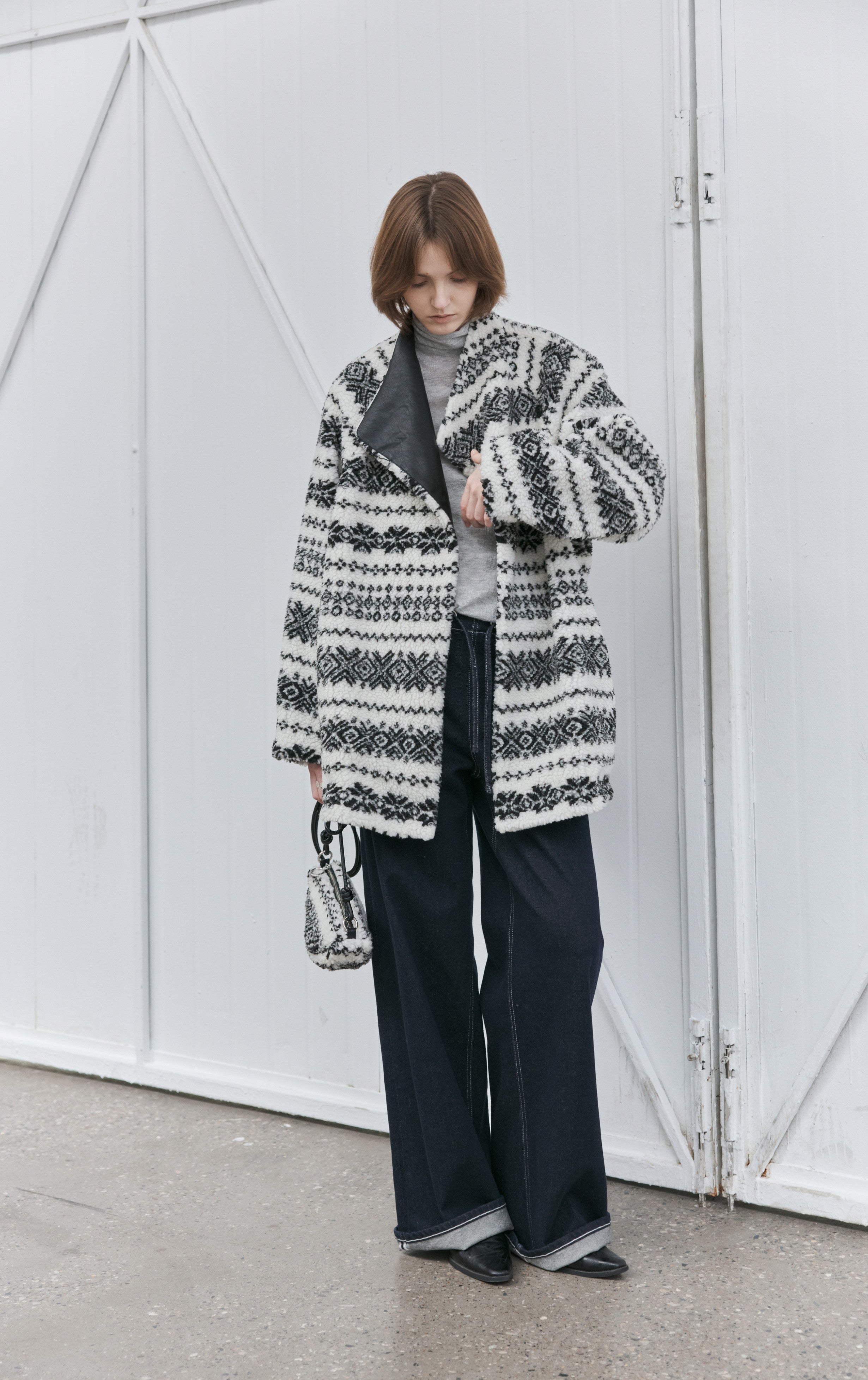 FAIR ISLE BOA BLOUSON / フェアアイル柄ボアブルゾン