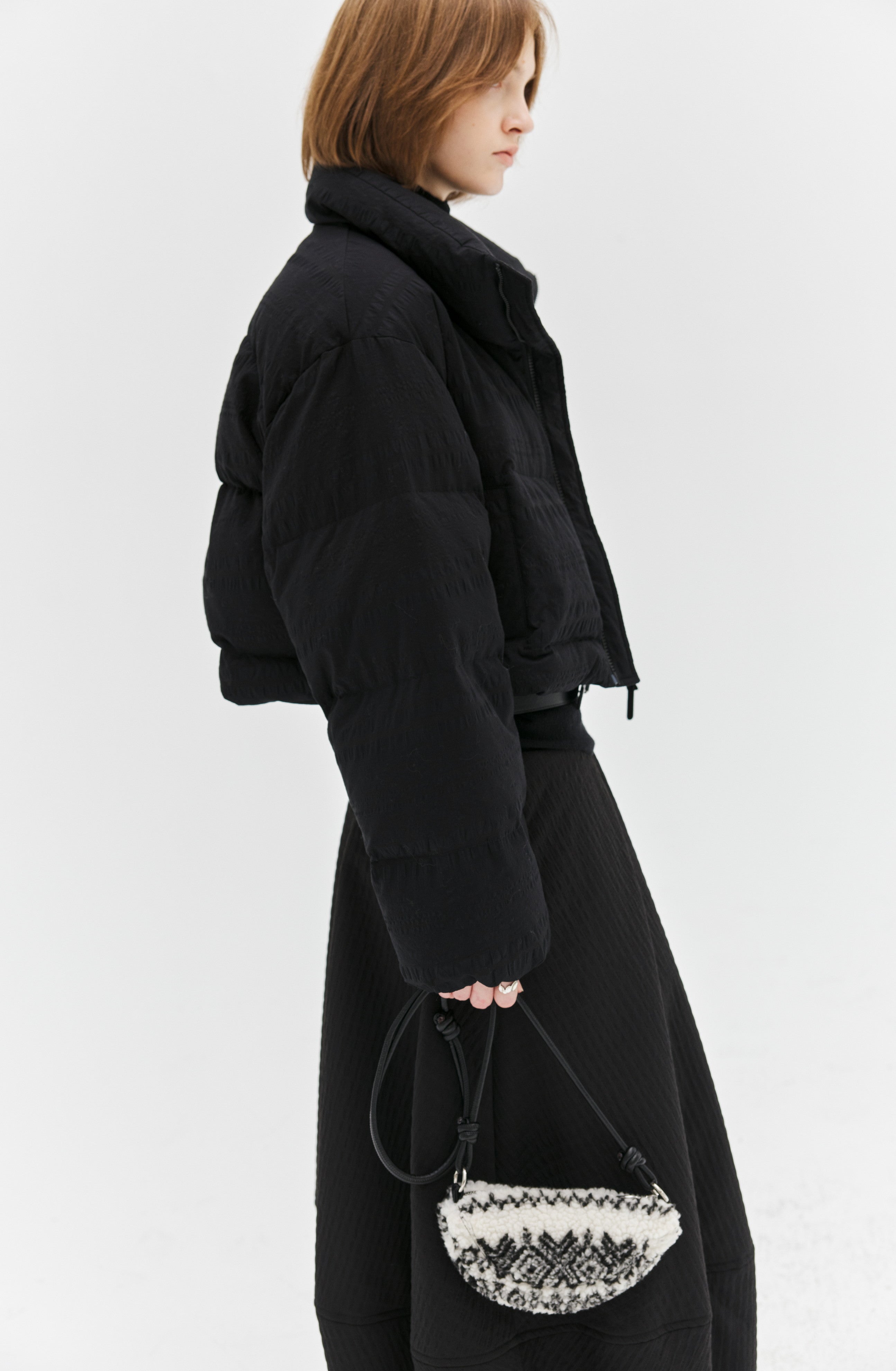 FAIR ISLE BOA BAG / フェアアイル柄ボアバック