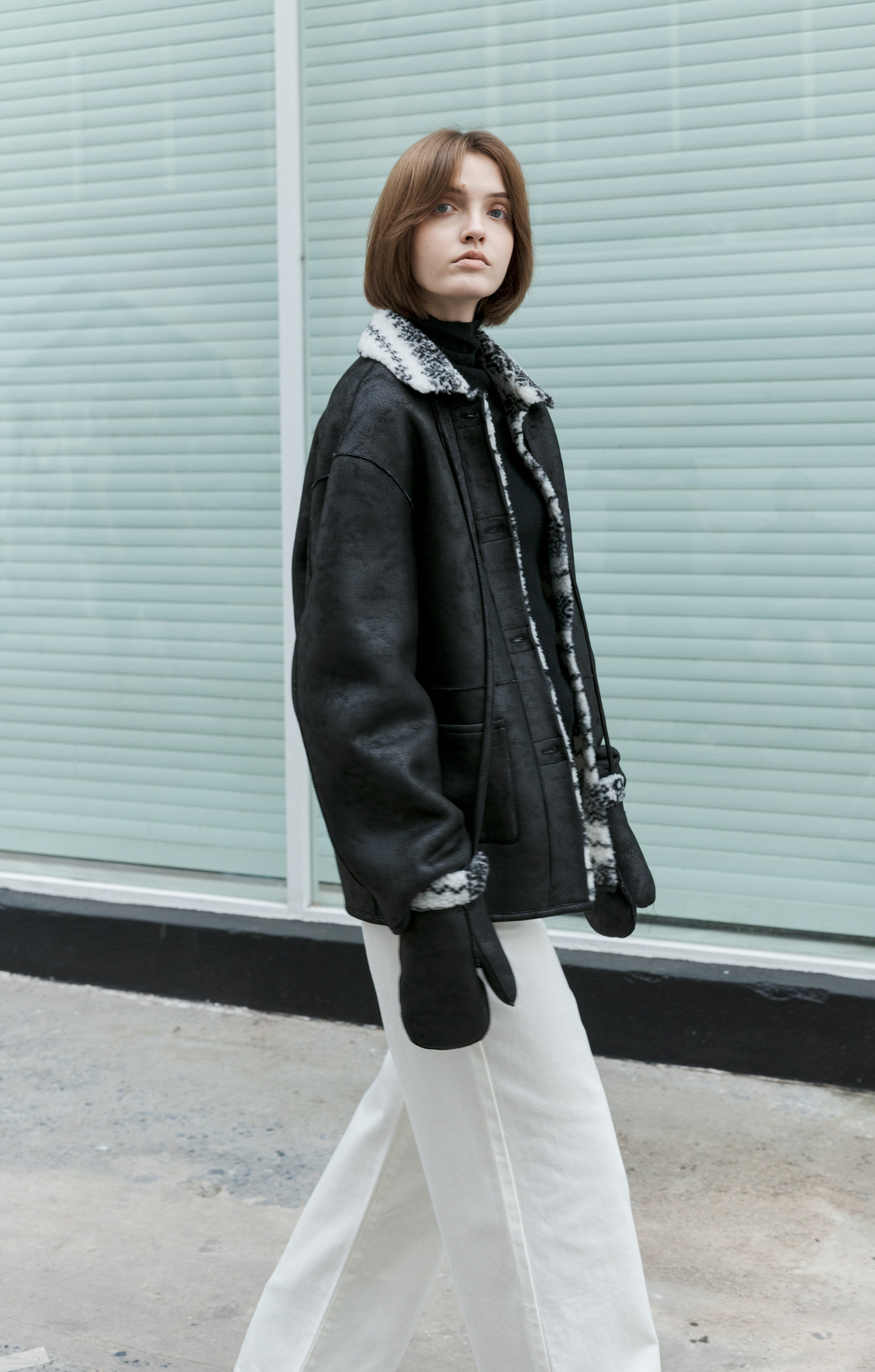 FAIR ISLE LEATHER JACKET＆GLOVE / フェアアイルレザージャケット＆手袋