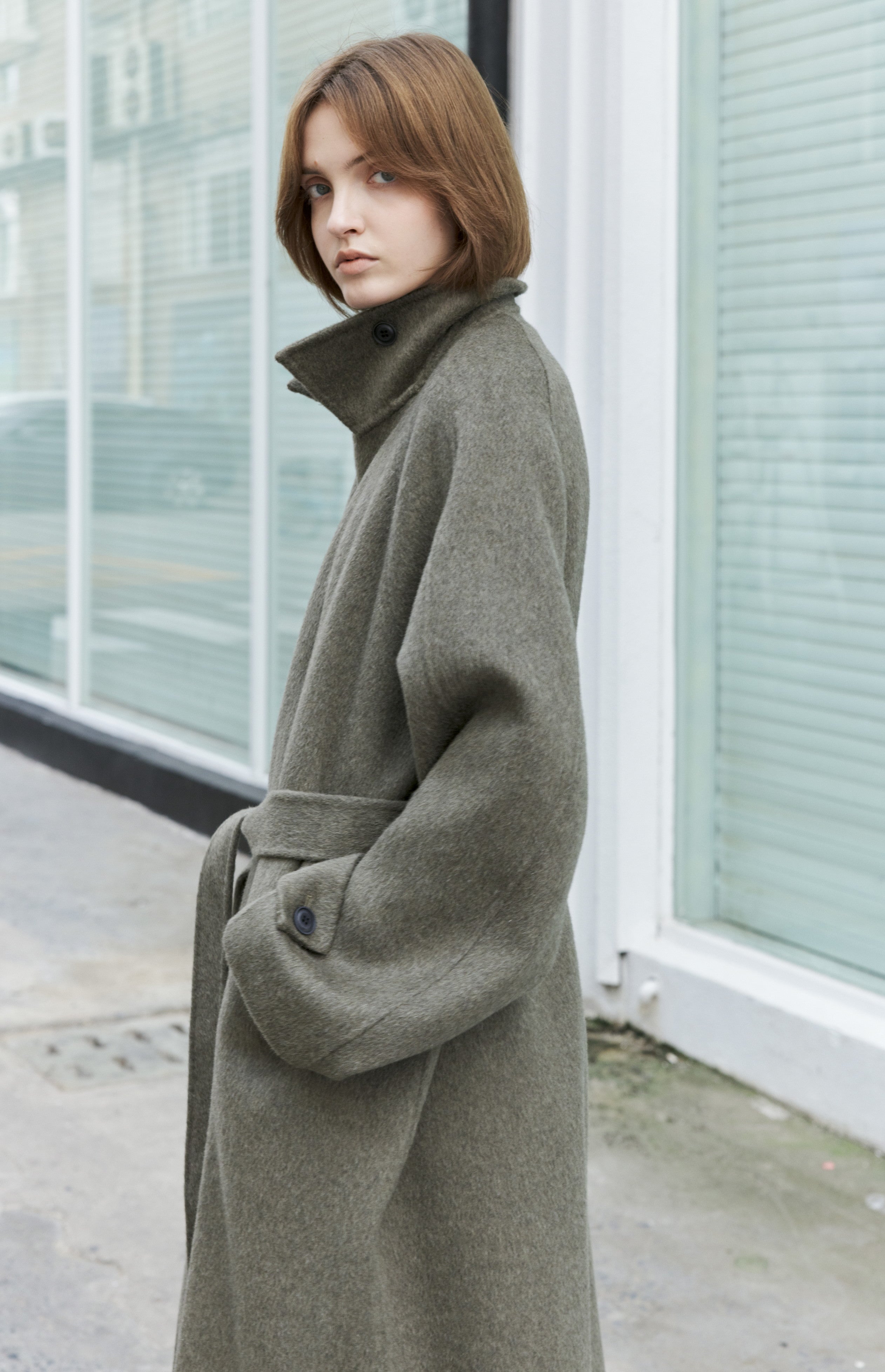 DEEP GREEN WOOL COAT / ディープグリーンウールコート