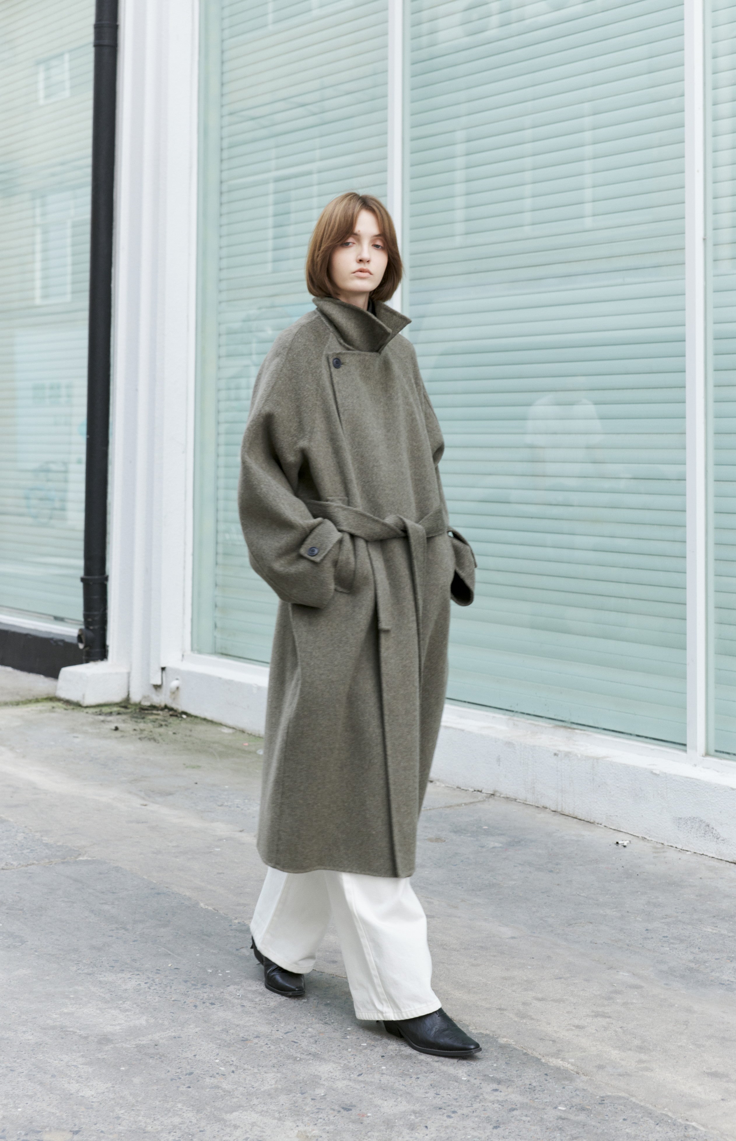 DEEP GREEN WOOL COAT / ディープグリーンウールコート
