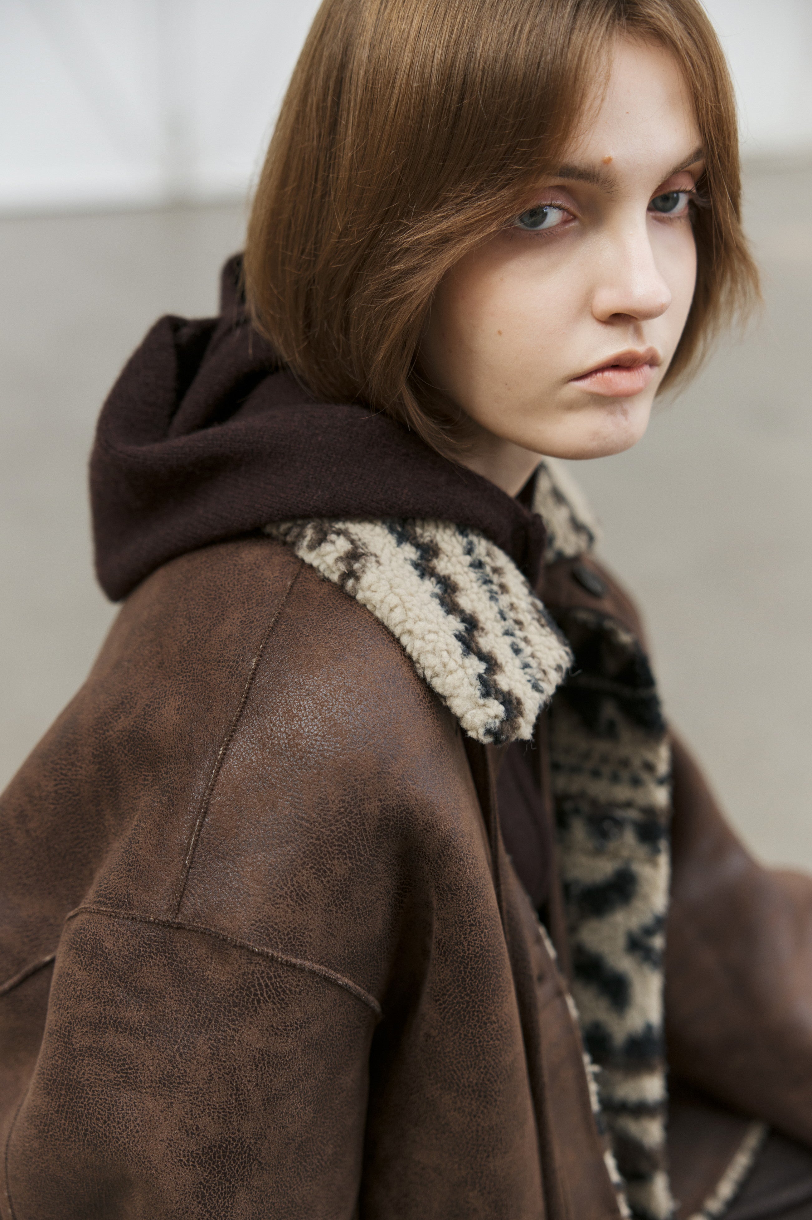 FAIR ISLE LEATHER JACKET＆GLOVE / フェアアイルレザージャケット＆手袋