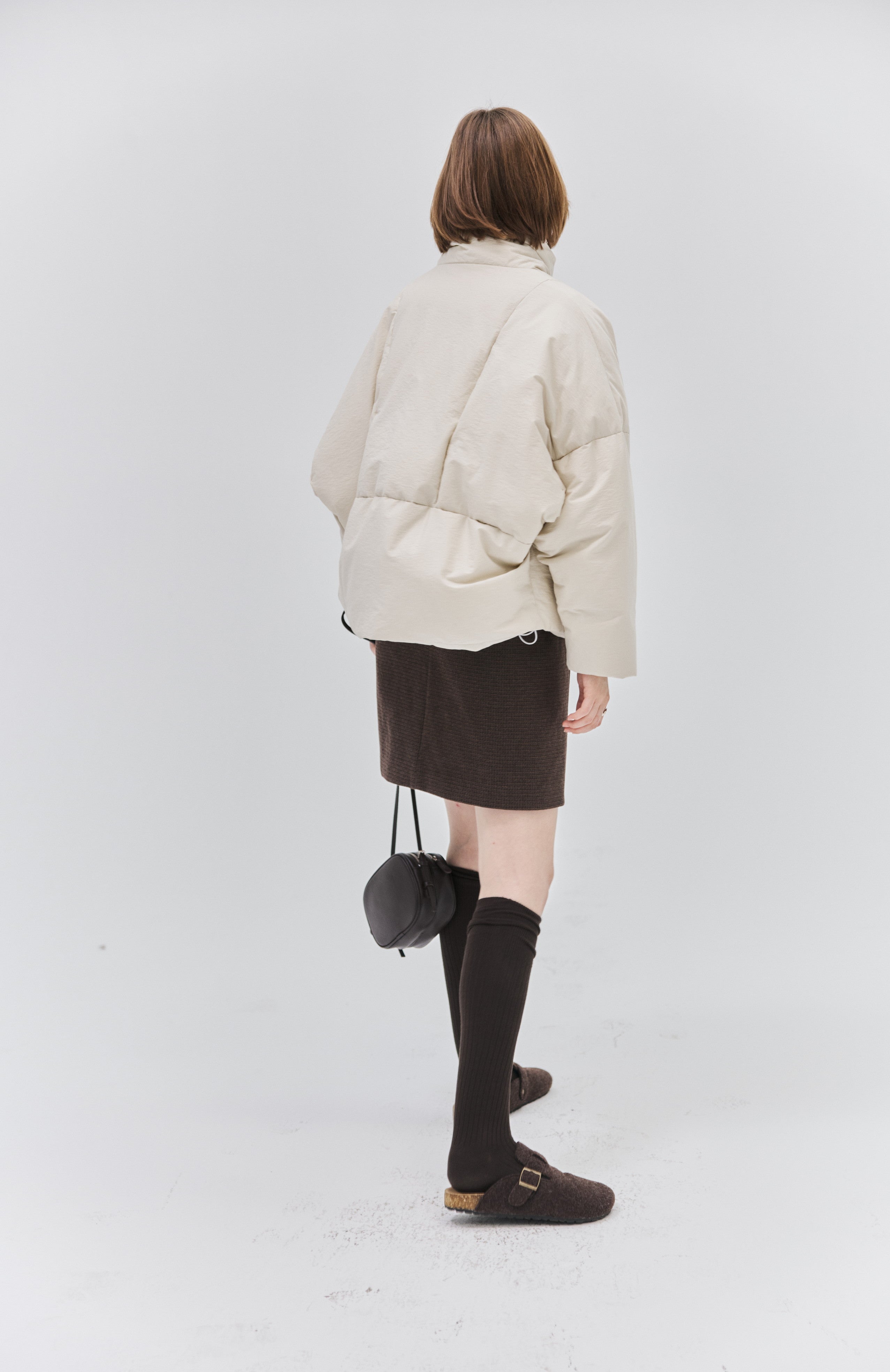 WRAP LAPEL ROUND DOWN / ラップラペルラウンドダウン