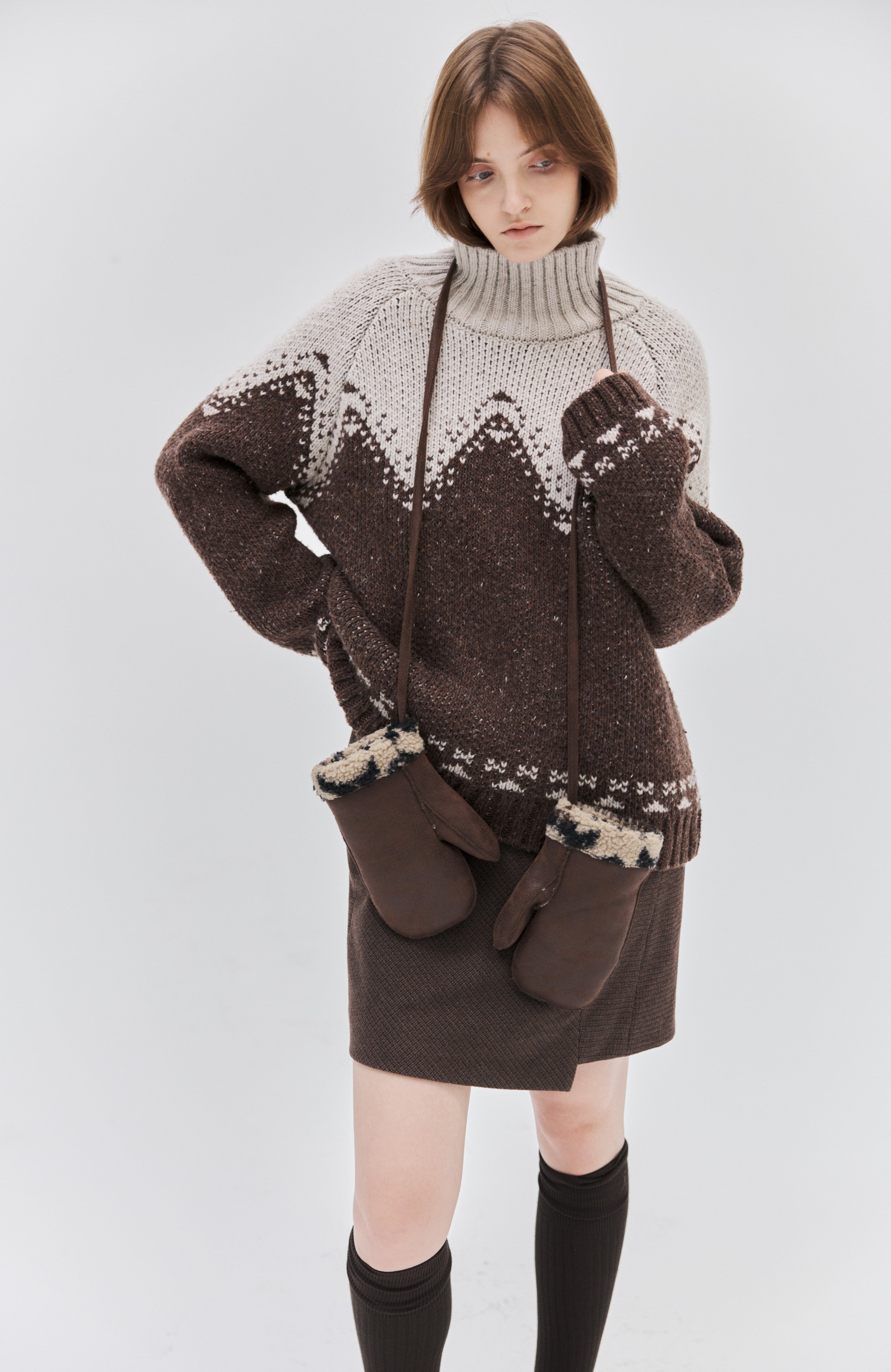 HIGH NECK MAILLARD SWEATER / ハイネックメイラードセーター