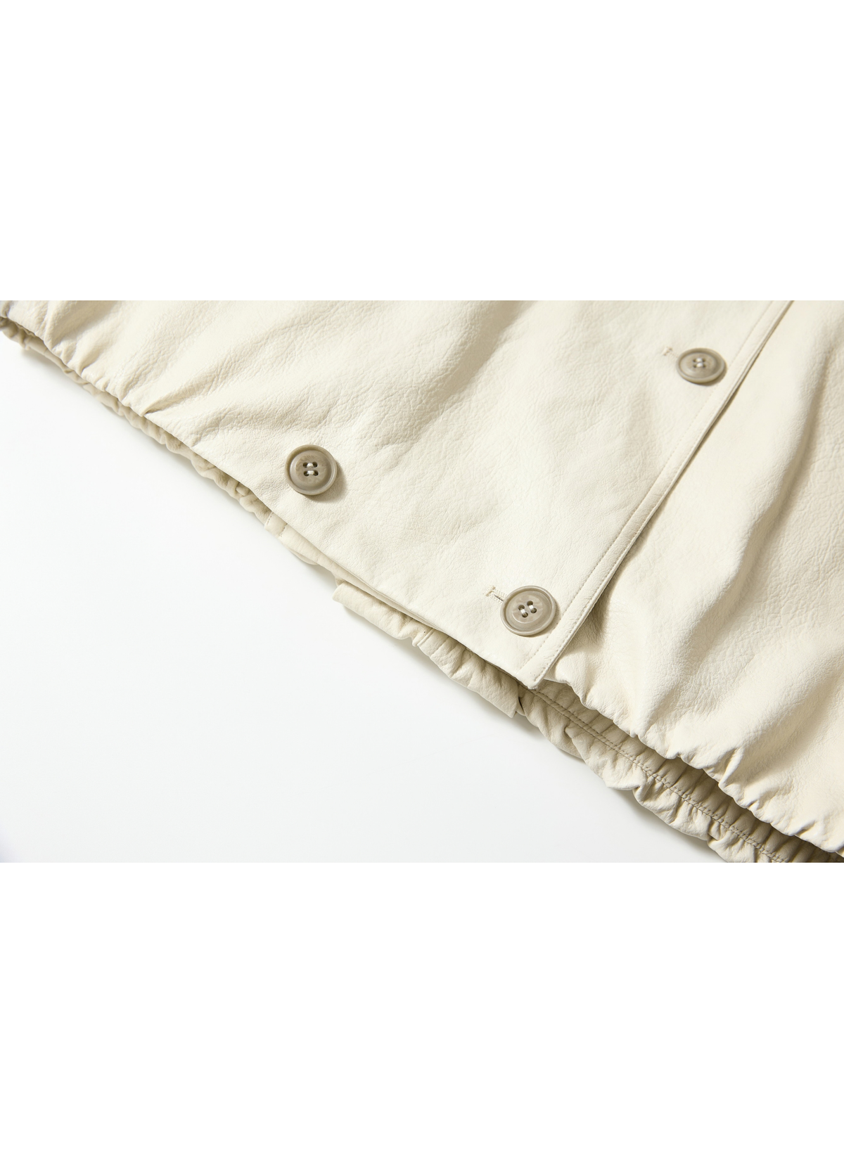 WRAP LAPEL LEATHER TRENCH