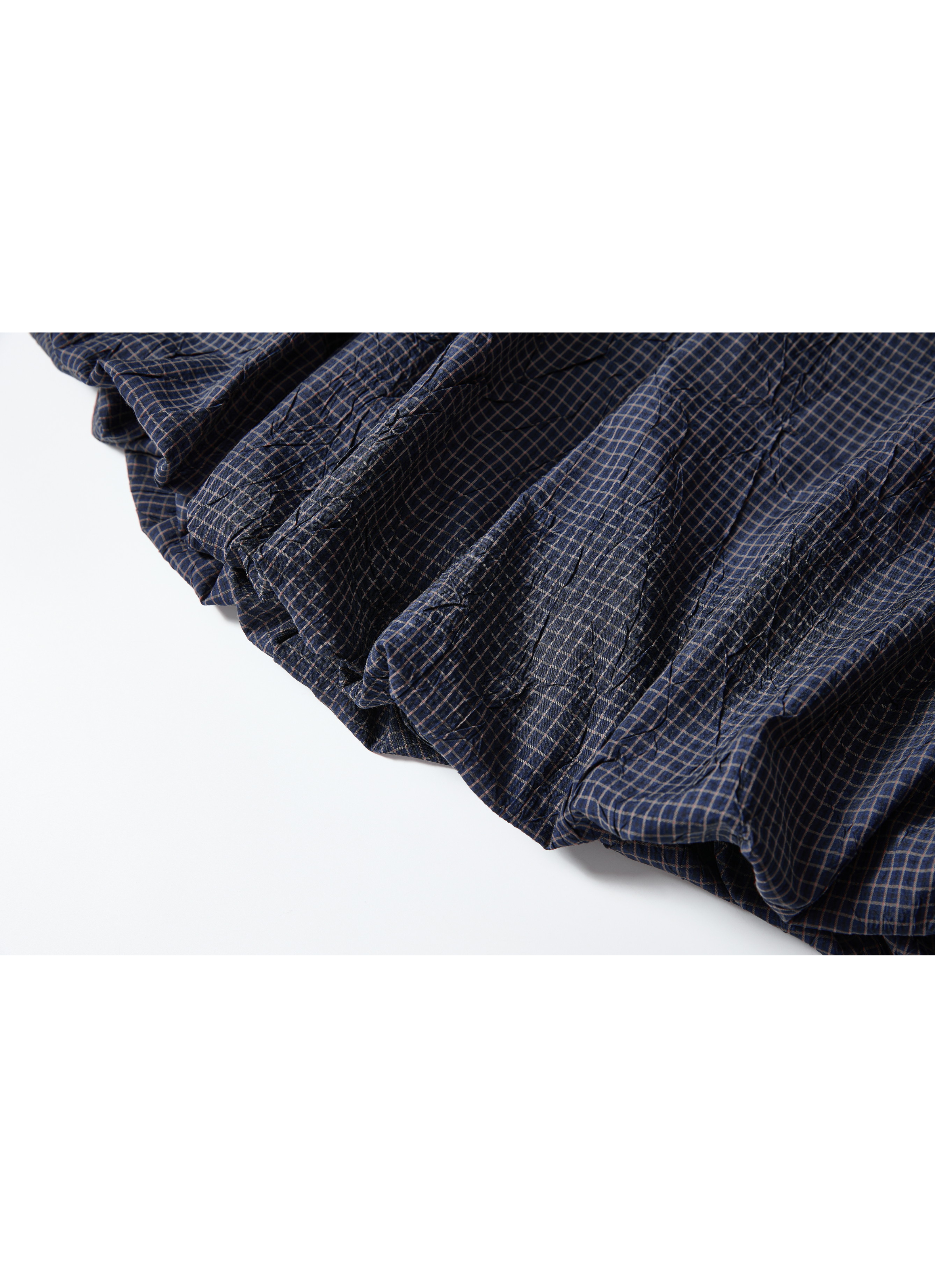 GRID CHECK BALLOON SKIRT