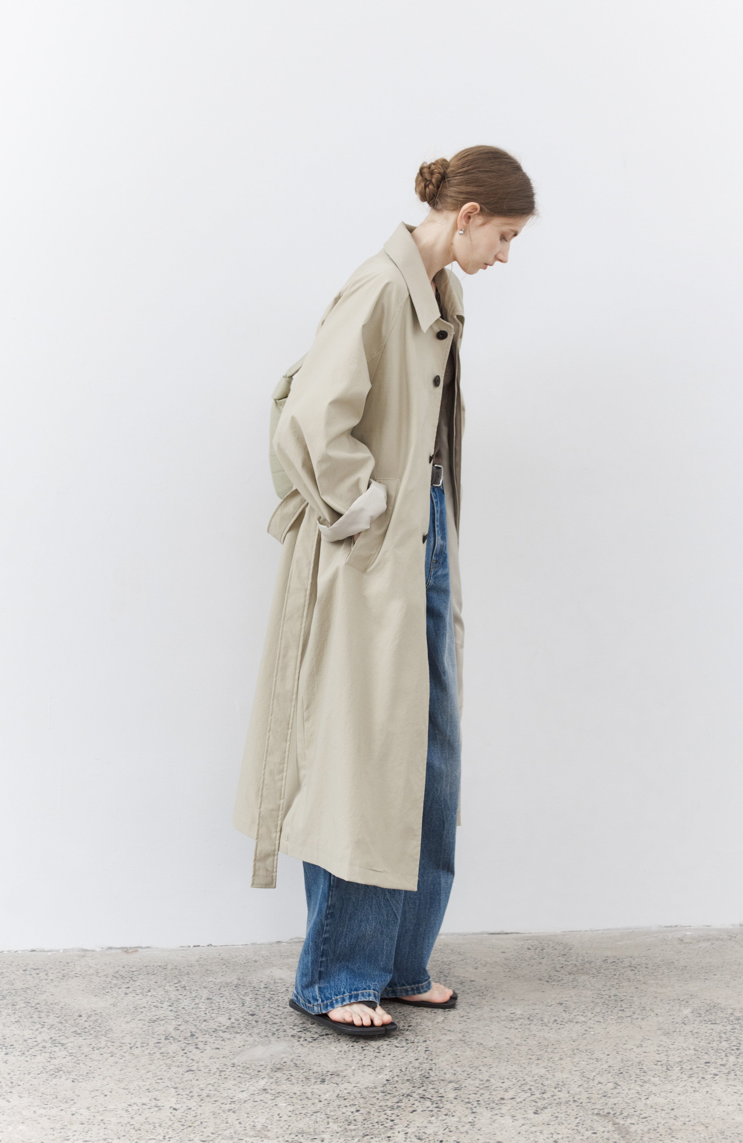 NATURAL CLASSICAL LONG TRENCH