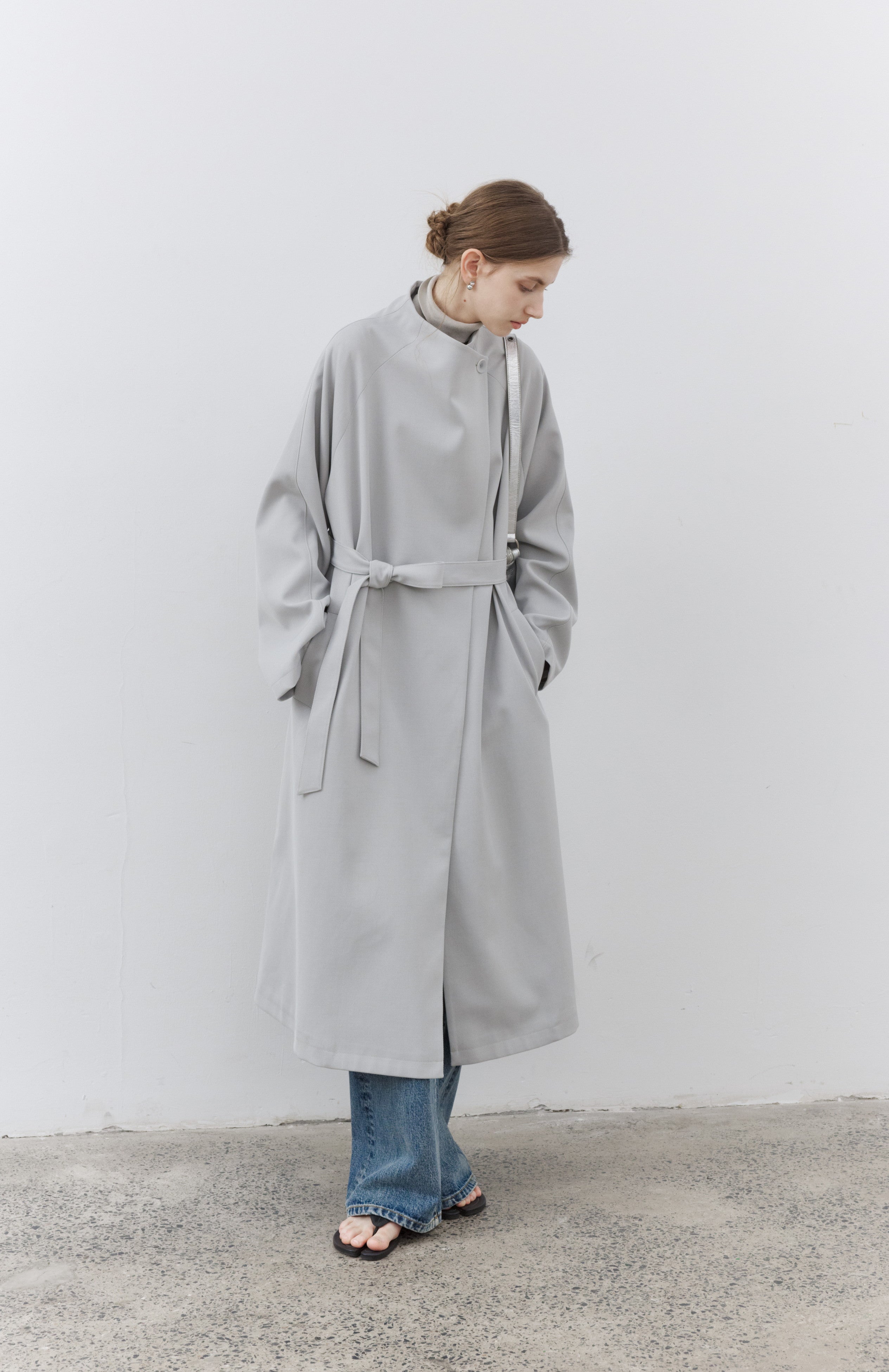 SMOOTH FLARE LAPEL TRENCH / スムースフレアラペルトレンチ