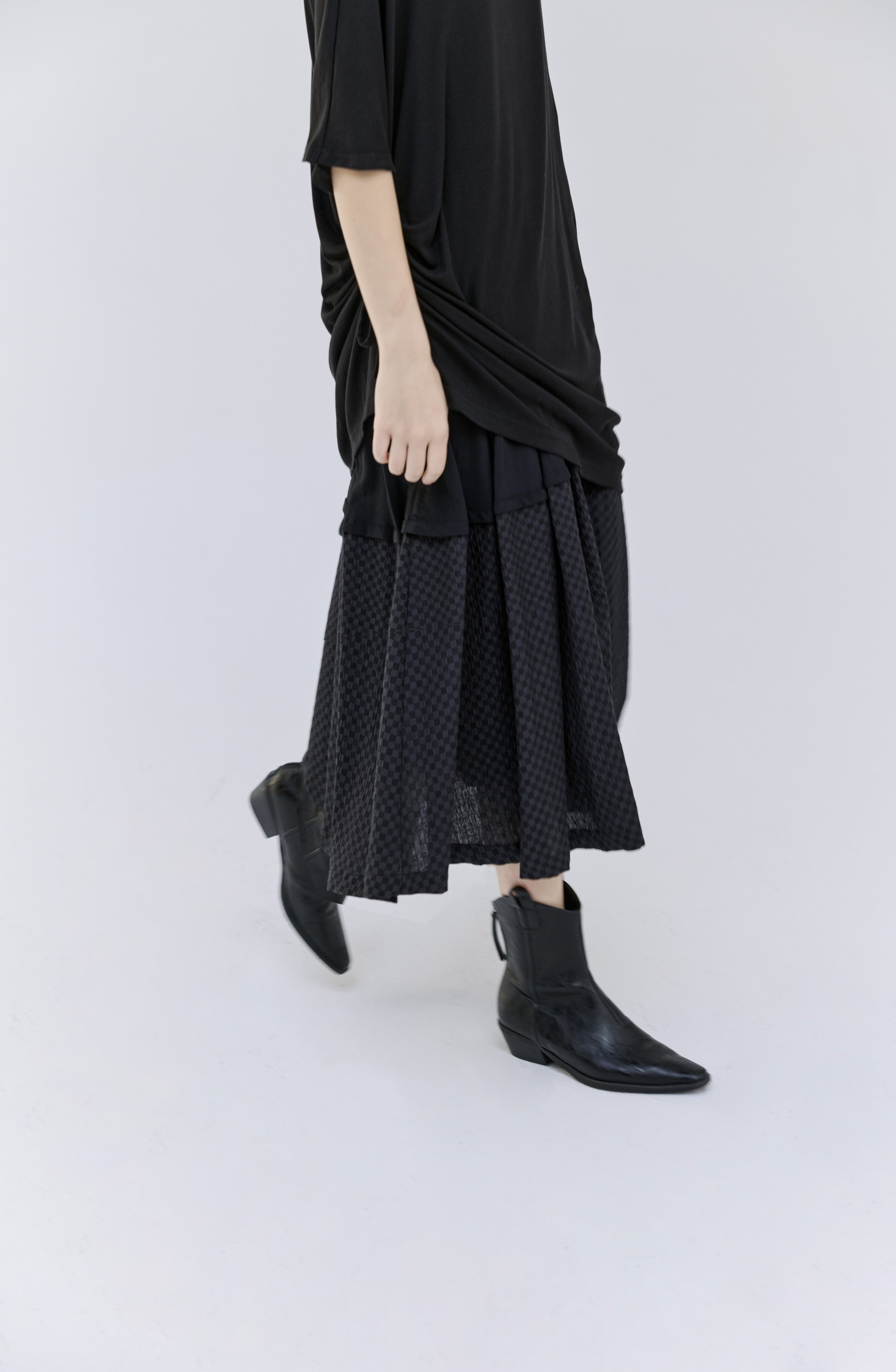 DRAWSTRING DRAPE T-SHIRT / ドローストリングドレープTシャツ