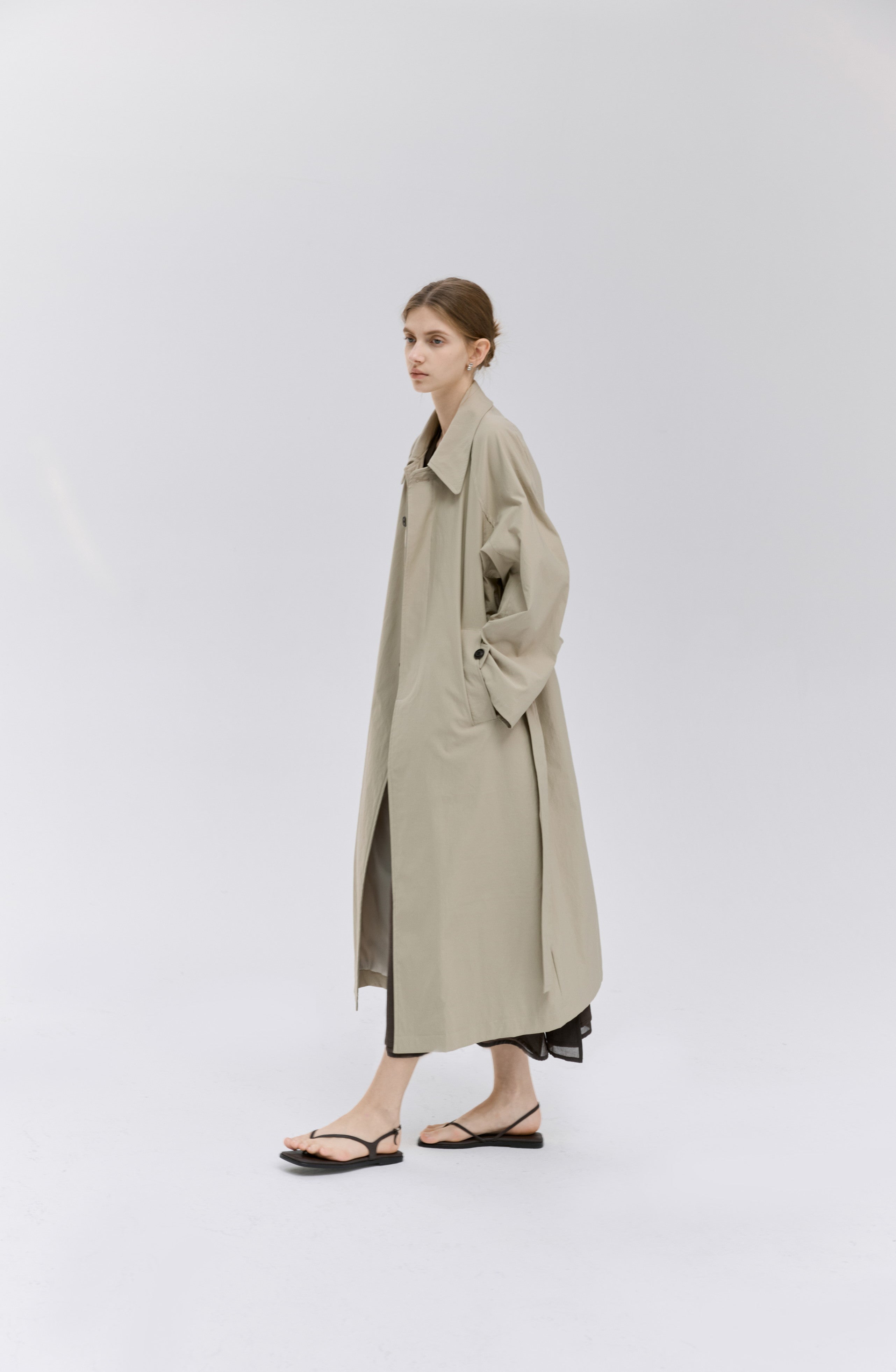 NATURAL CLASSICAL LONG TRENCH