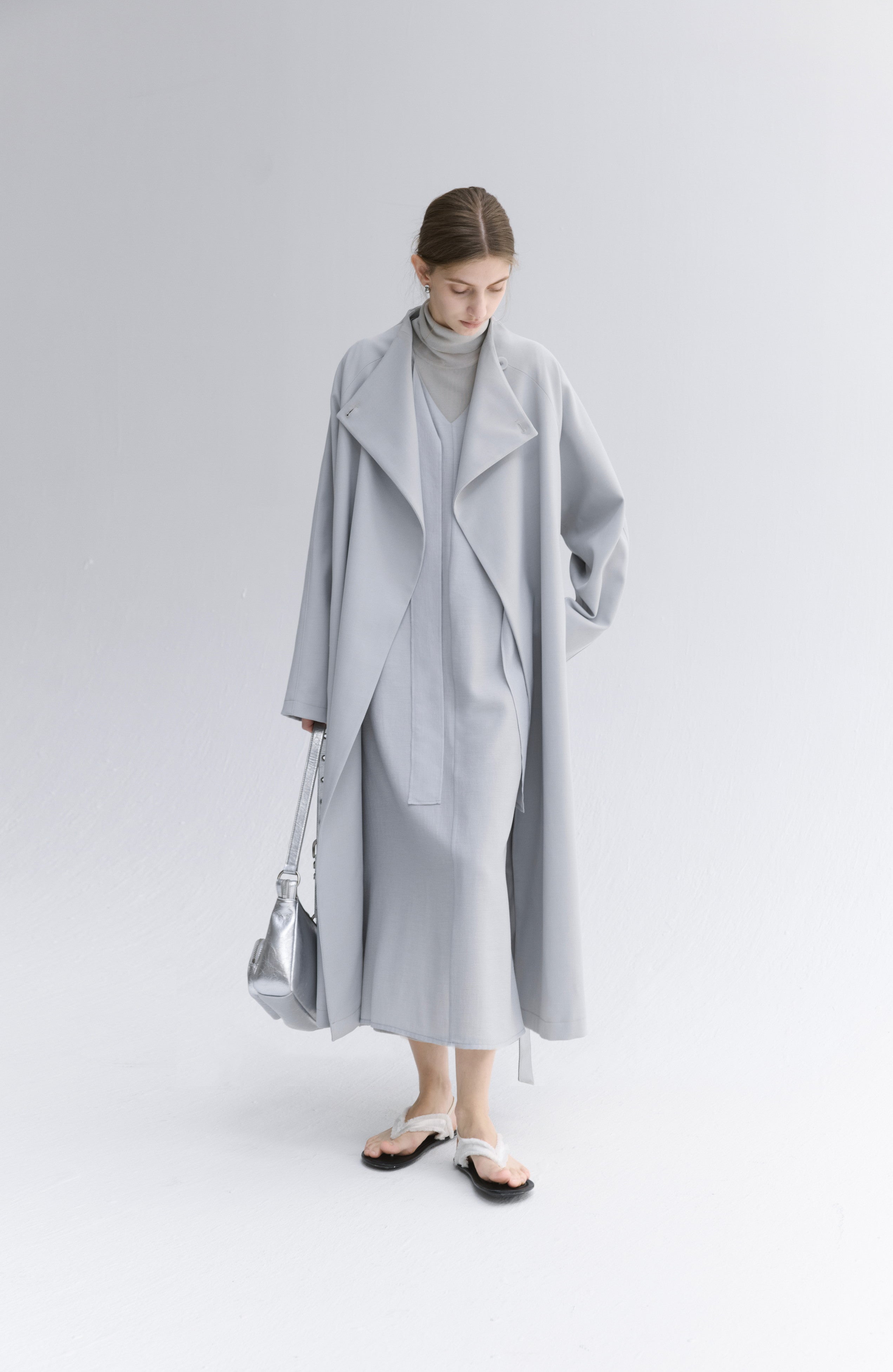 SMOOTH FLARE LAPEL TRENCH / スムースフレアラペルトレンチ
