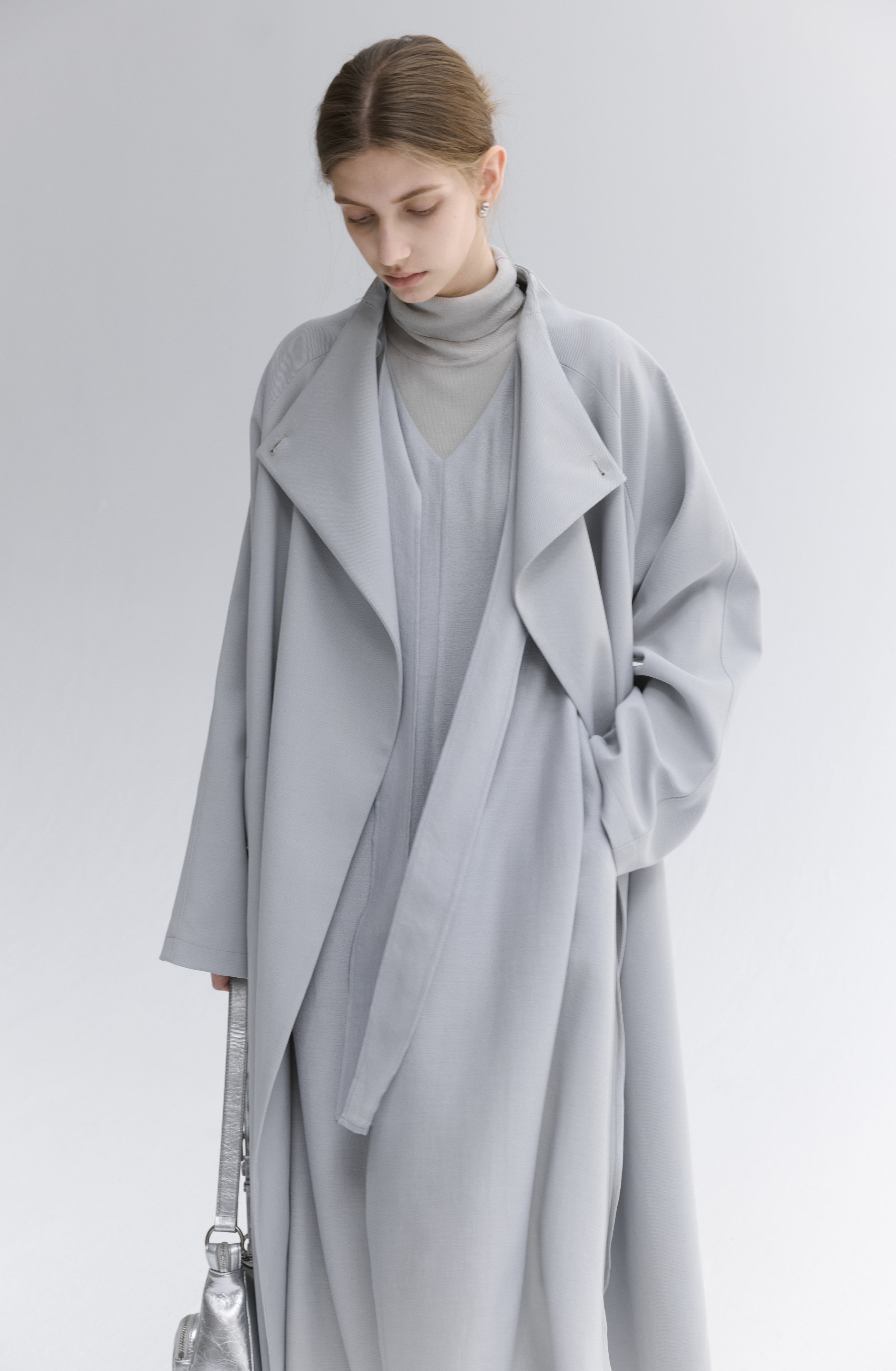 SMOOTH FLARE LAPEL TRENCH / スムースフレアラペルトレンチ