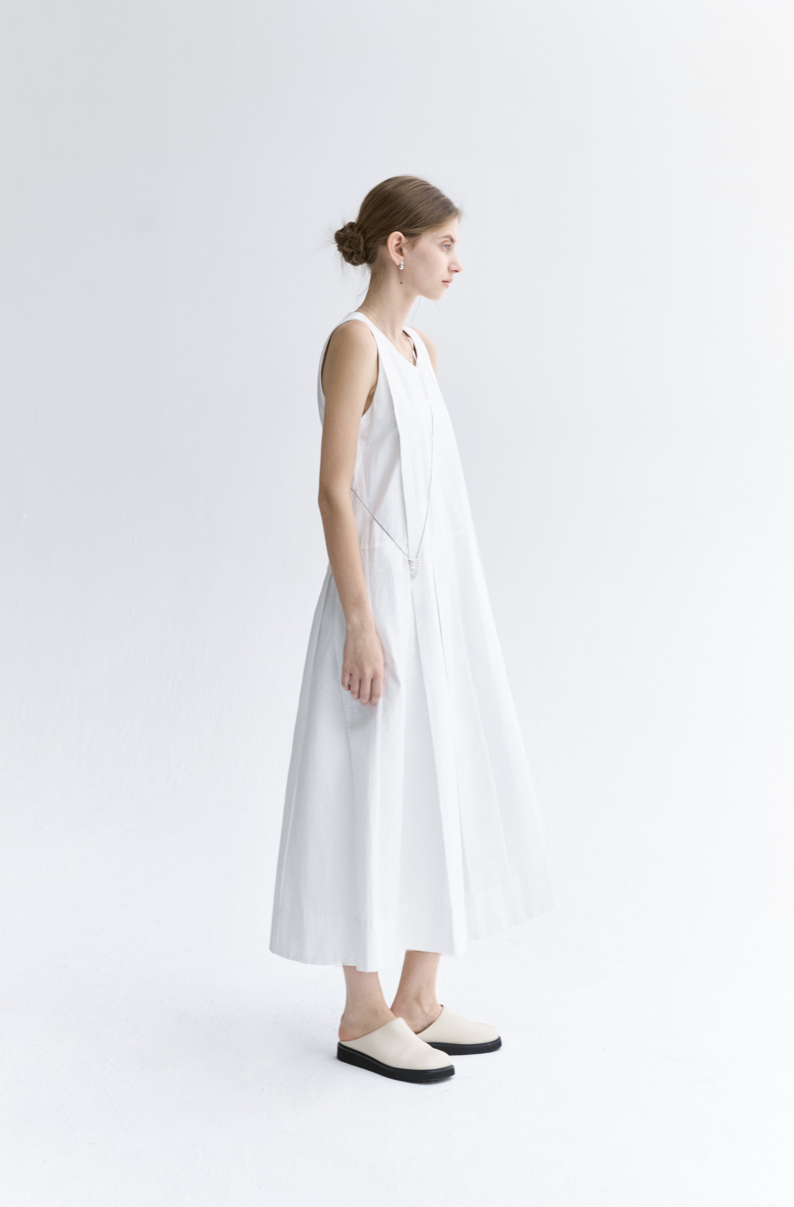 PLEATED SENSE NATURAL DRESS / プリーツセンスナチュラルワンピース