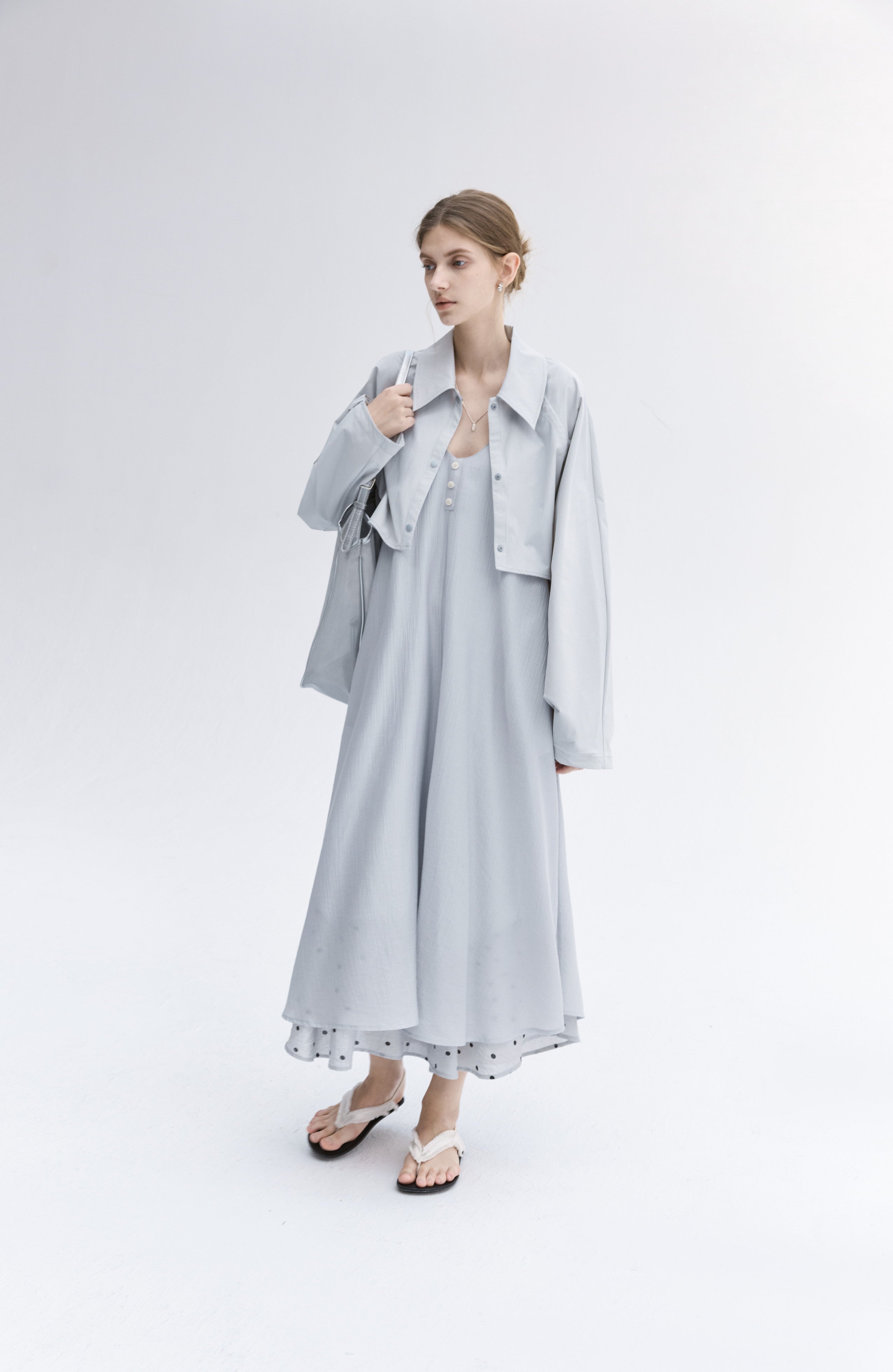 UV CUT BACK DRAWSTRING SHIRT/UV 컷 백 드로우 스트링 셔츠