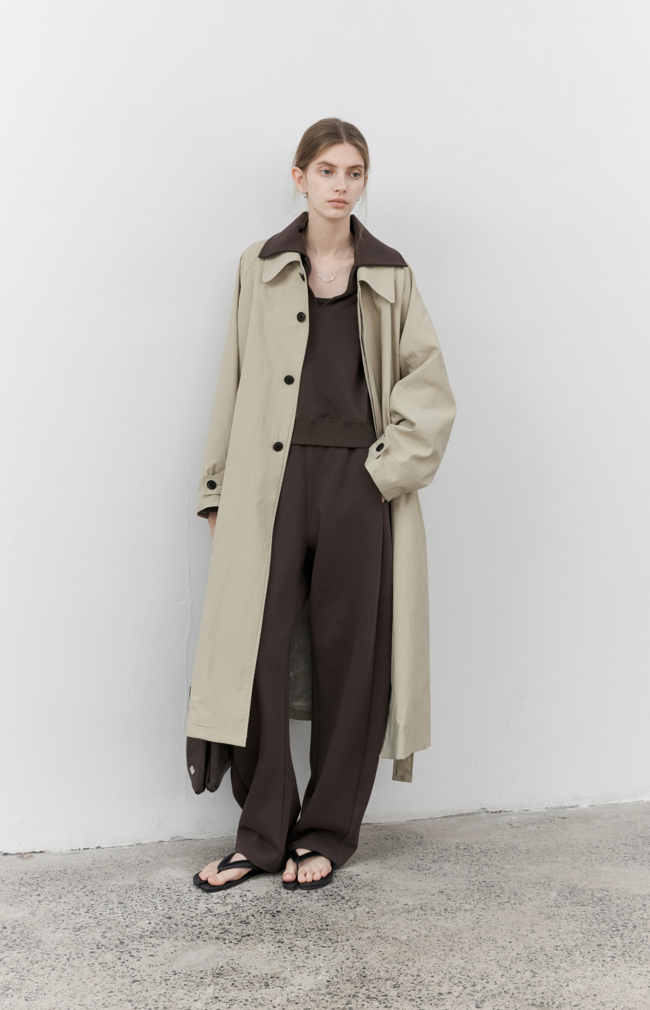 NATURAL CLASSICAL LONG TRENCH