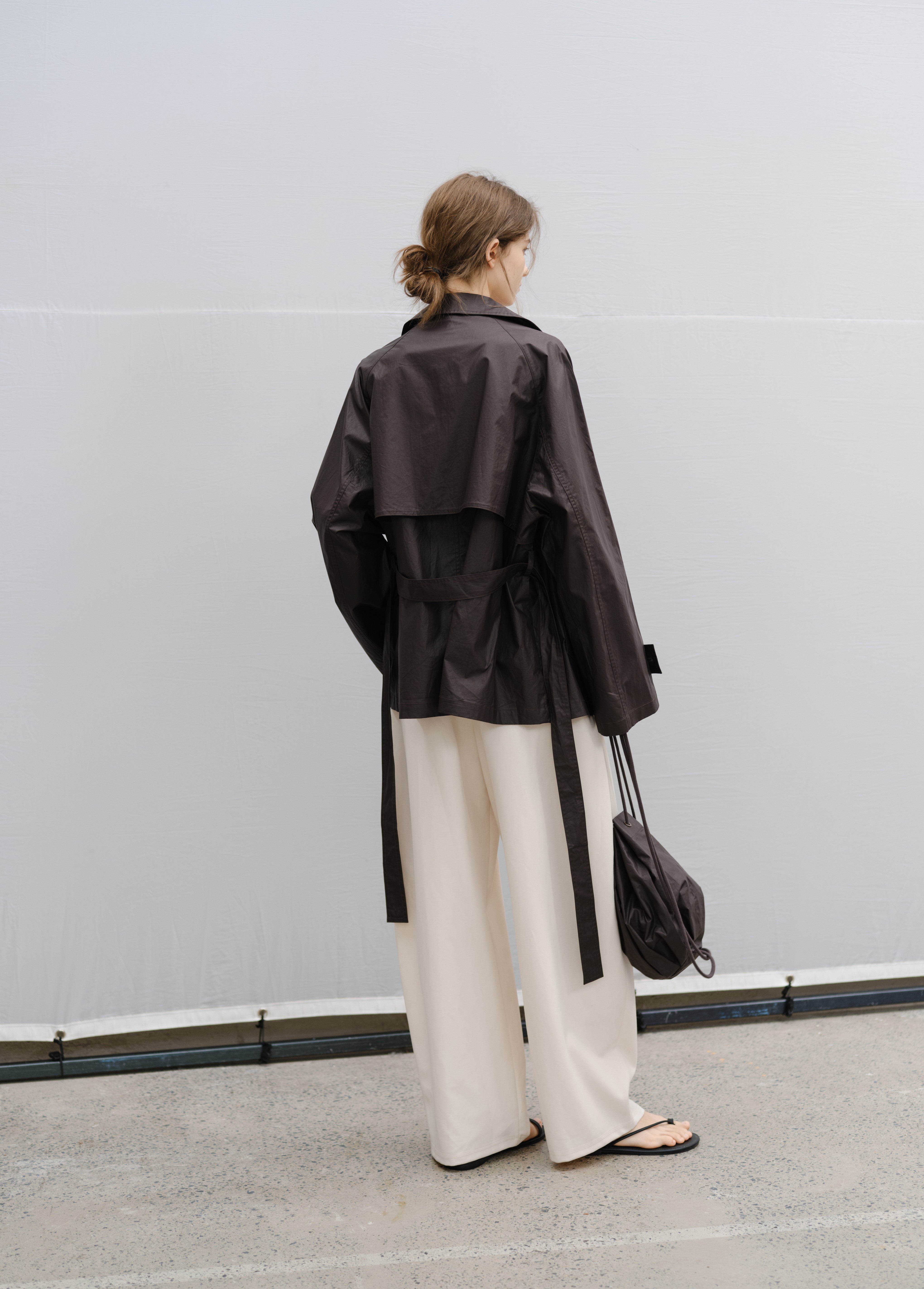 COATING TEXTURE PLEATS BAG / コーティングテクスチャープリーツバック