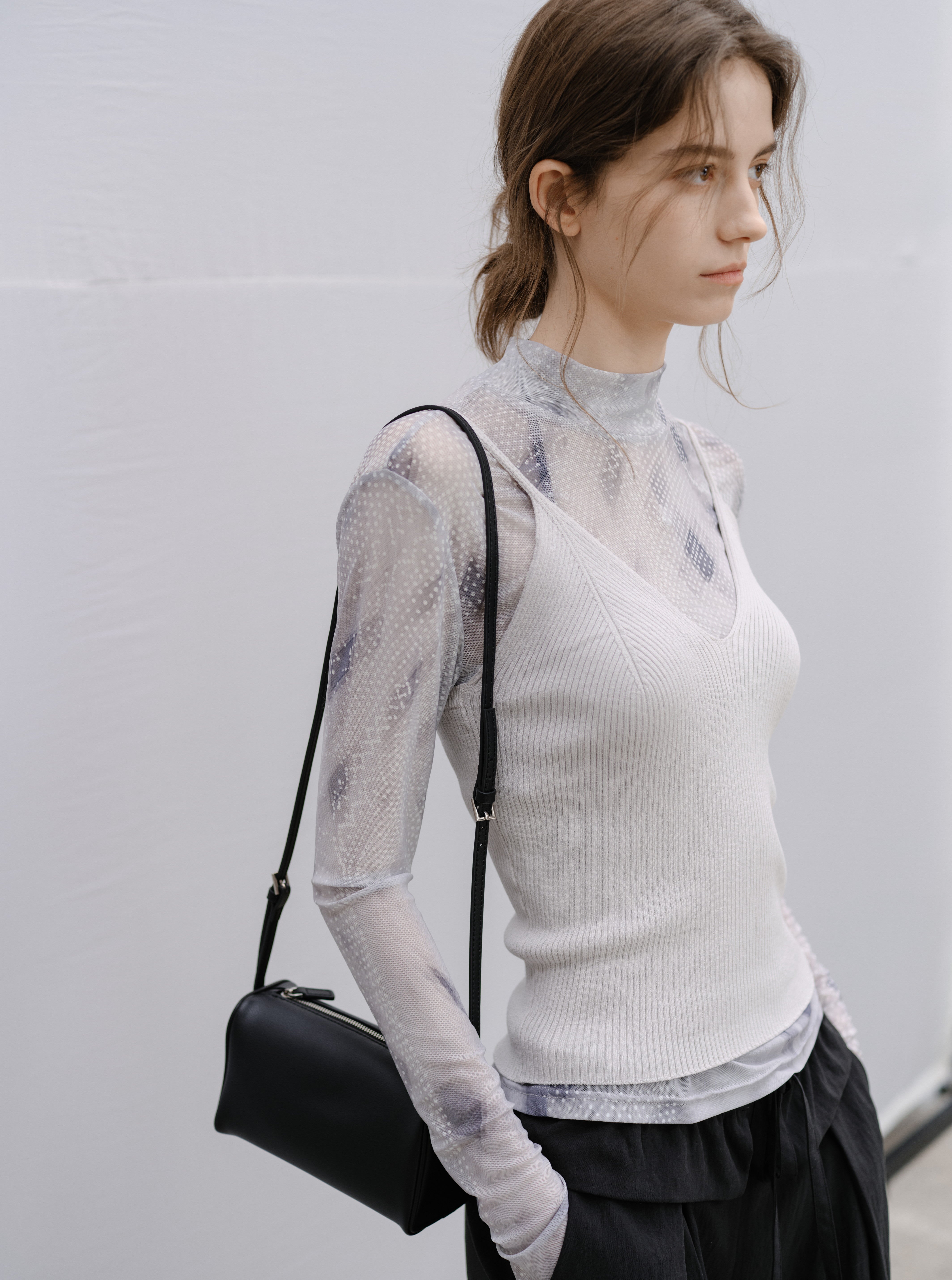 GRID DESIGN SHEER TOP / グリッドデザインシアートップ